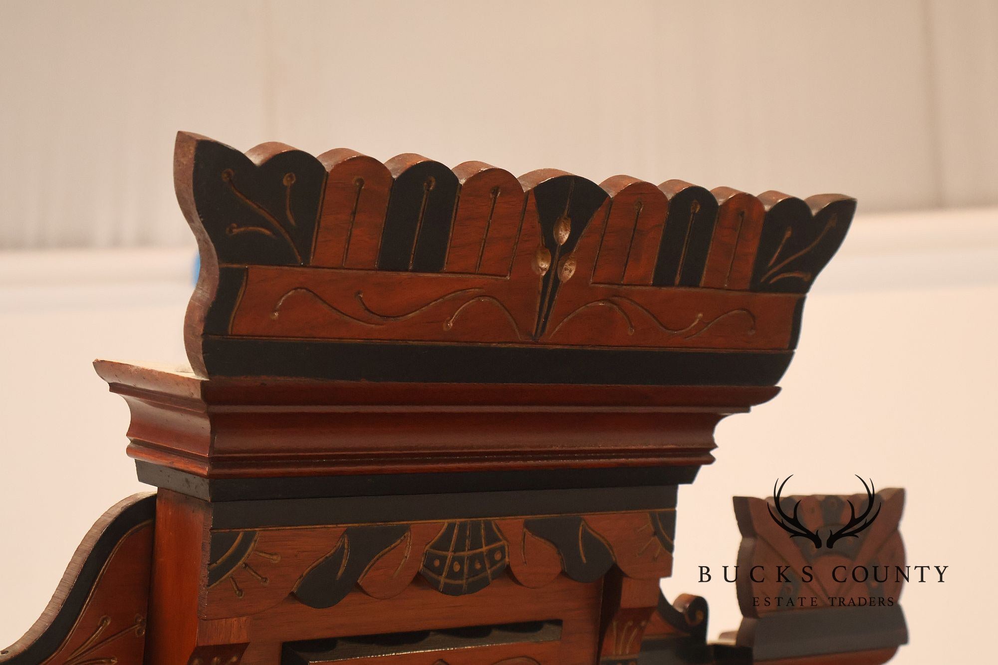 Victorian Eastlake Carved Wood Hall Tree