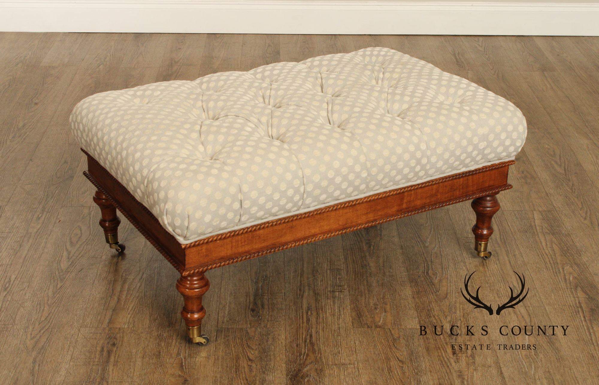 English Regency Style Tufted Ottoman