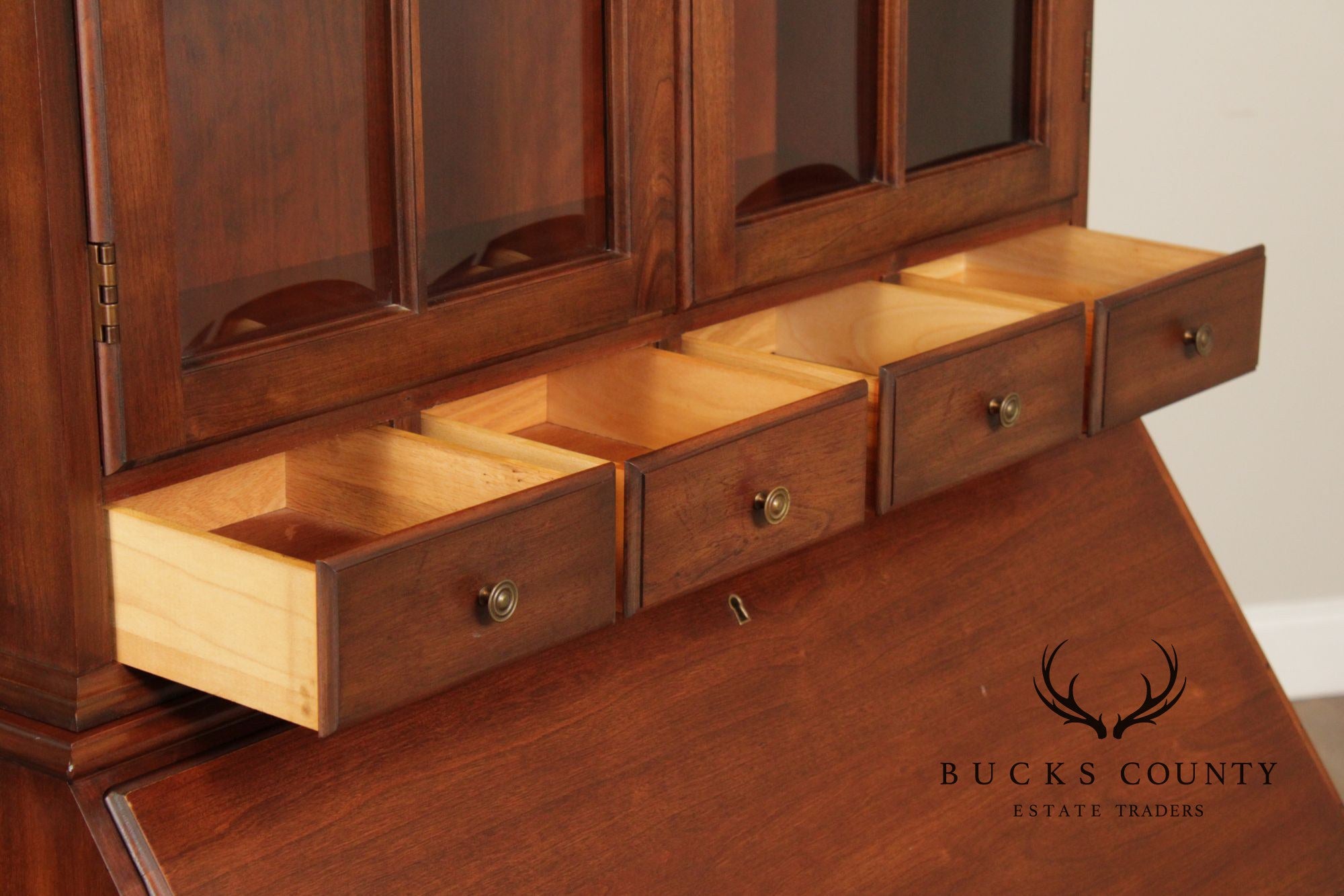 Pennsylvania House Chippendale Style Cherry Secretary Bookcase