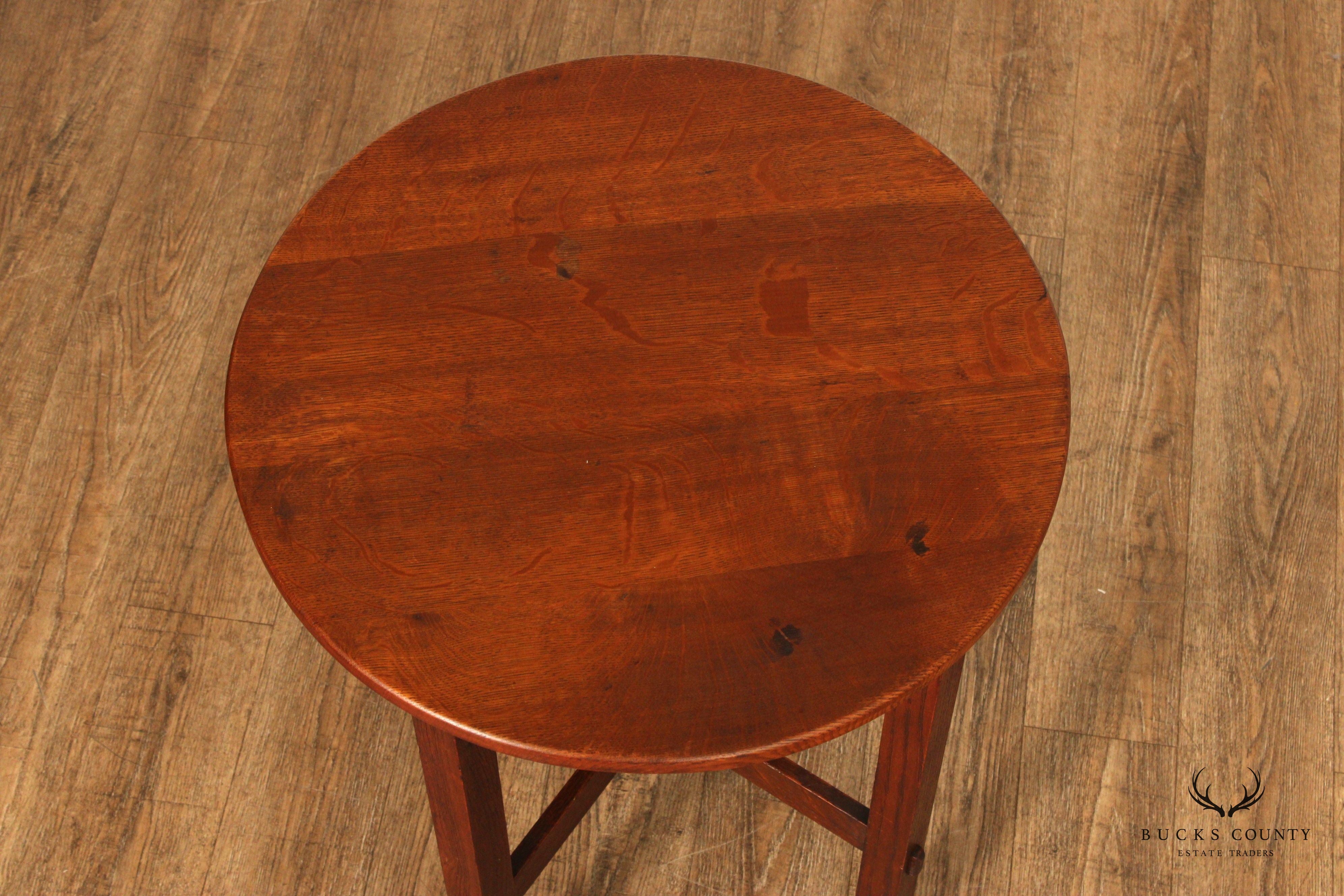 Stickley Brothers Antique Mission Oak Lamp Table