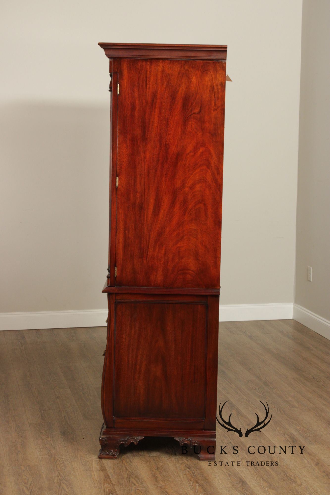 Henkel Harris Mahogany Bombe Armoire Cabinet