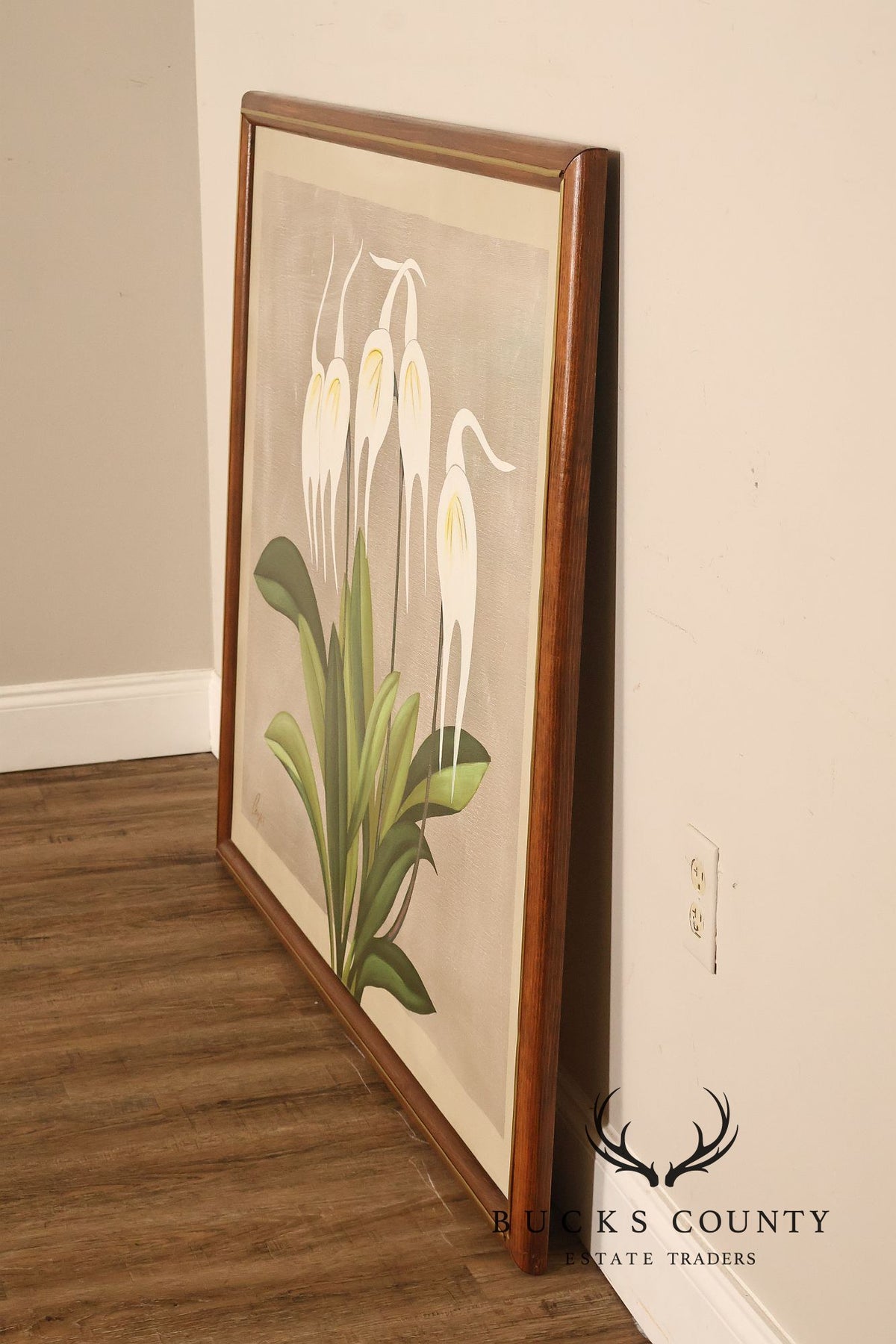 Artist Signed Floral Still-Life Painting, Orchids