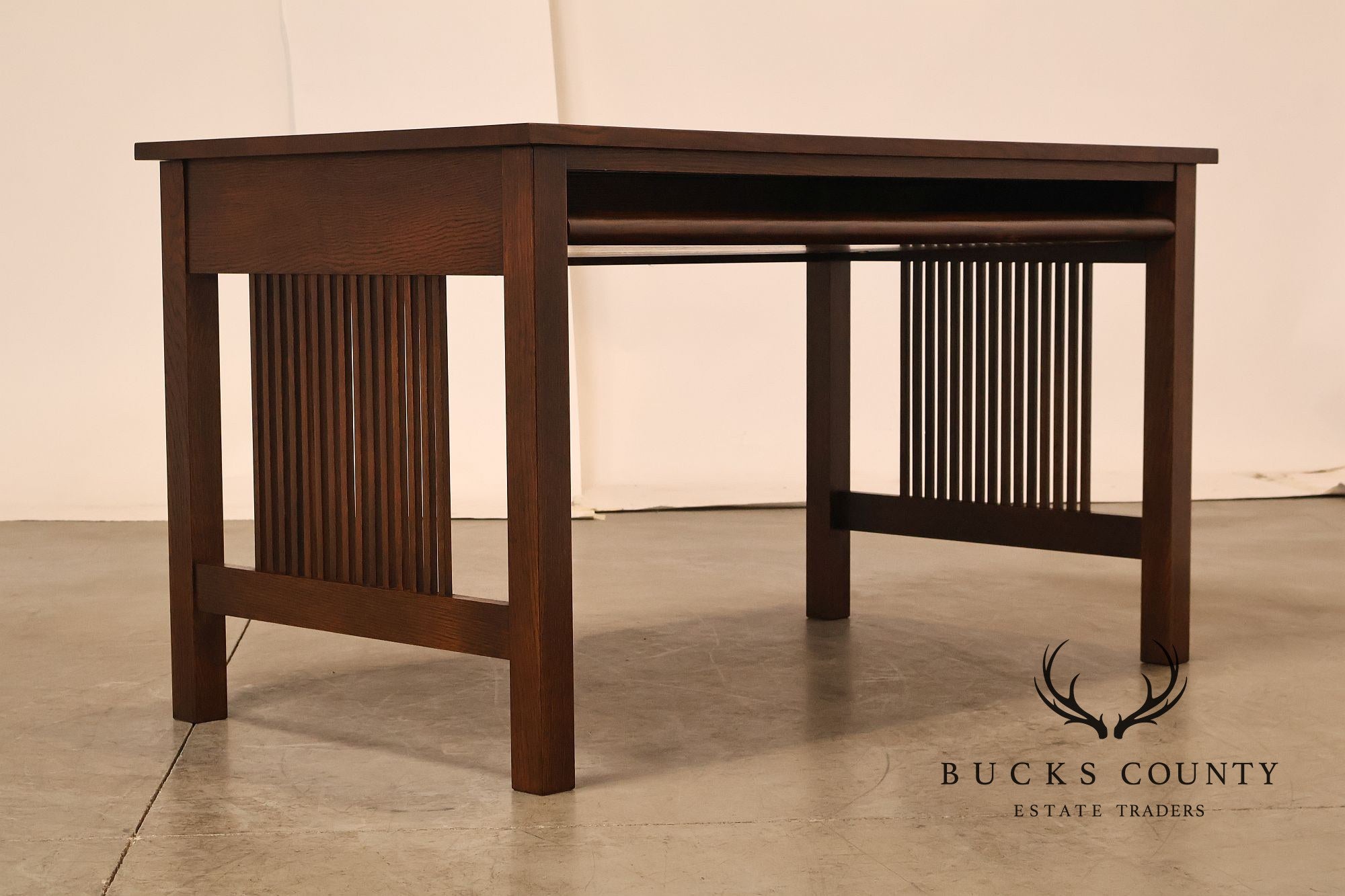 Stickley Mission Collection Oak Spindle Writing Desk