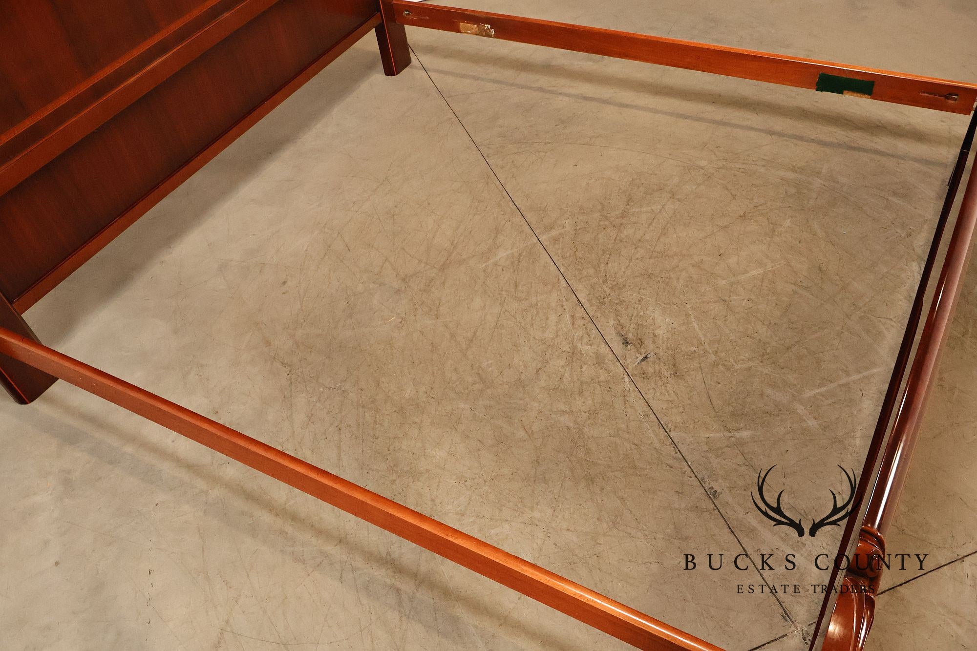 Italian Neoclassical Style King Size Mahogany Inlaid Bed