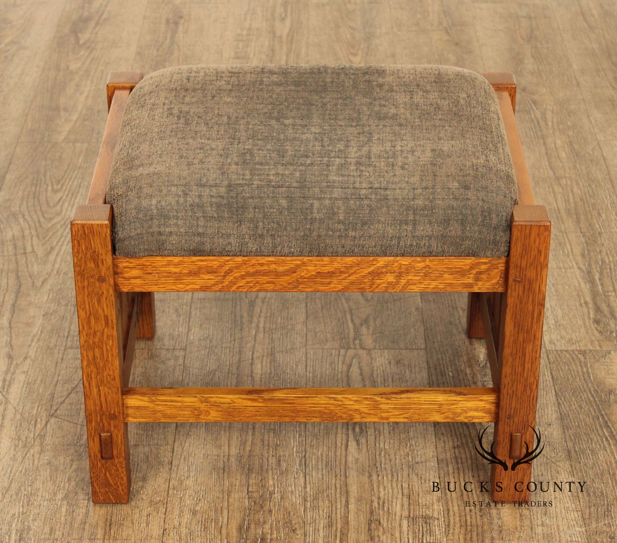 Stickley Mission Collection Pair of Oak Footstools