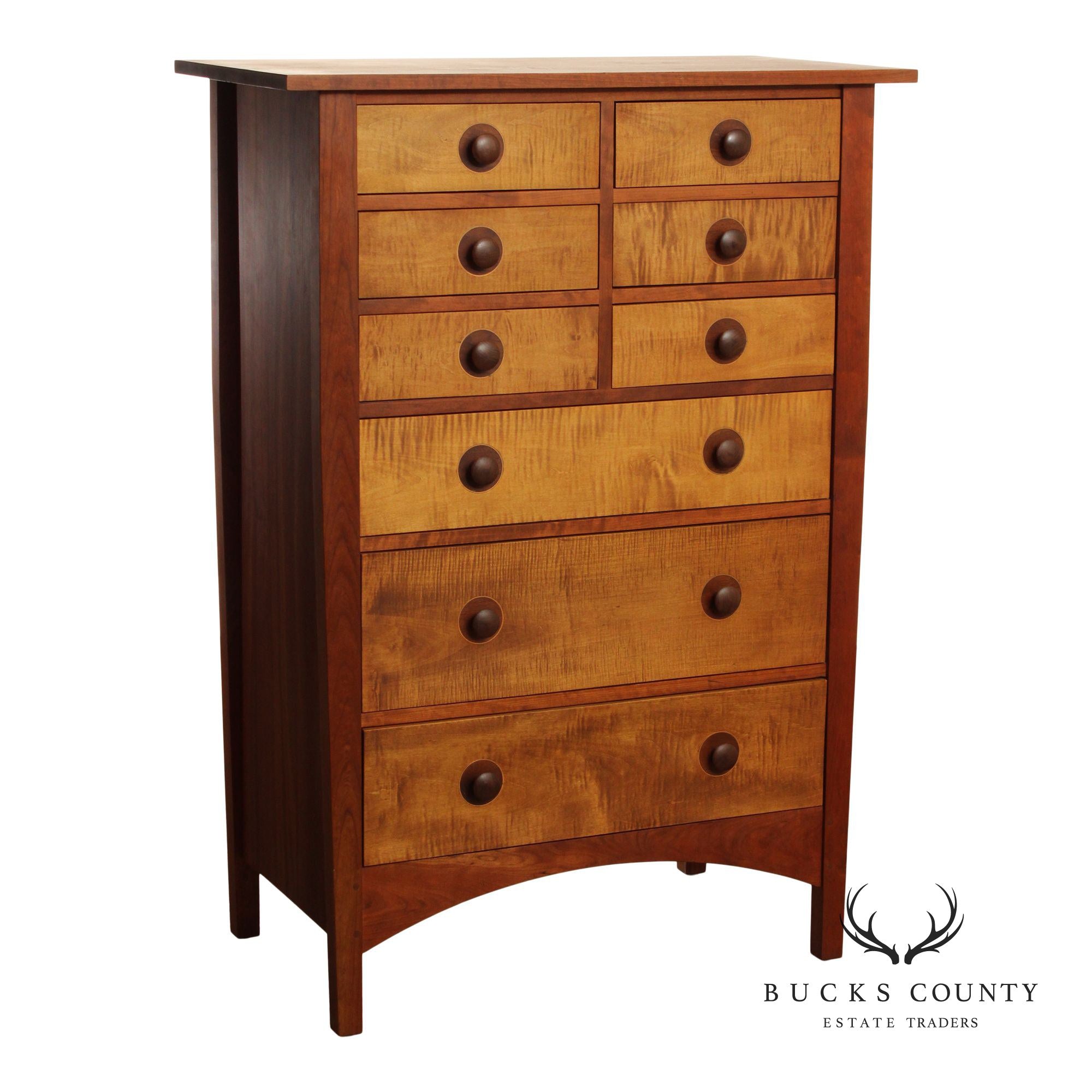 Stickley Mission Collection Harvey Ellis Cherry Tall Chest