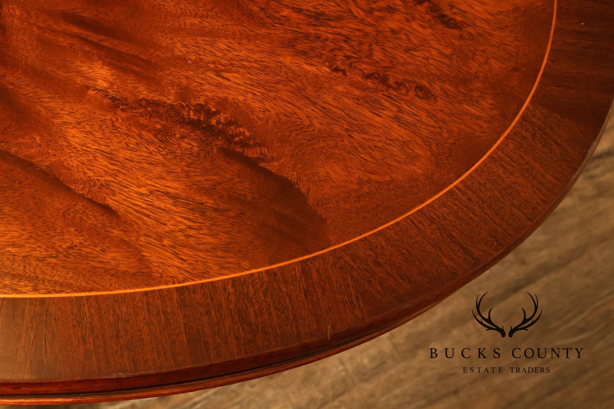 Regency Style Flame Mahogany Oval Top Coffee Table