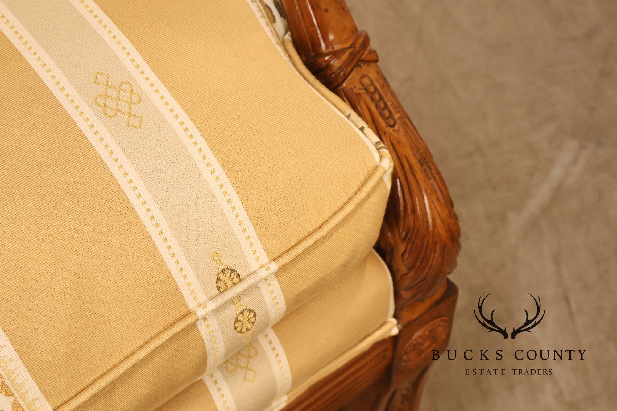 Sherrill Furniture Regency Style Pair of Bergere Armchairs