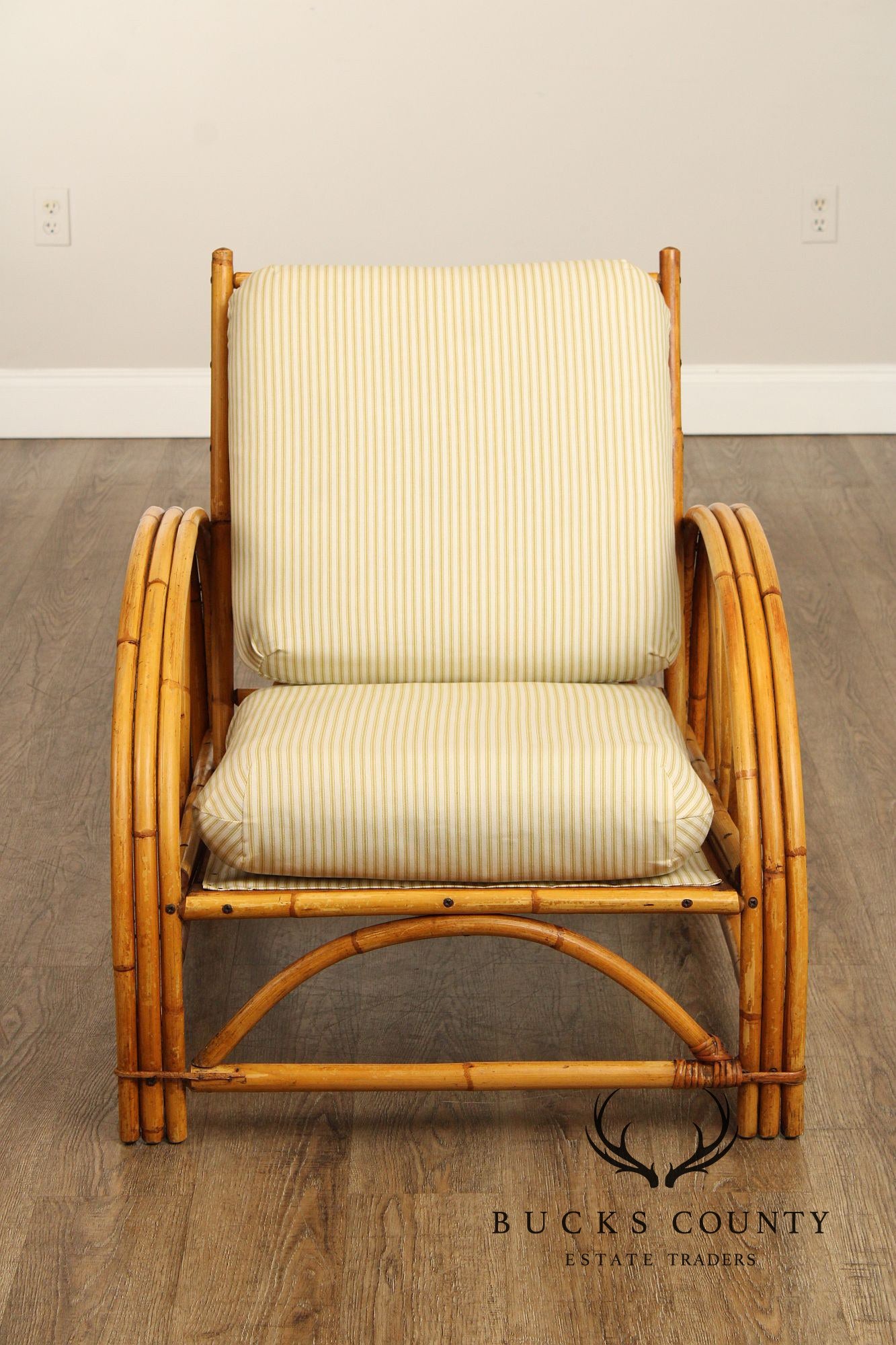 Vintage Bent Bamboo Lounge Armchair