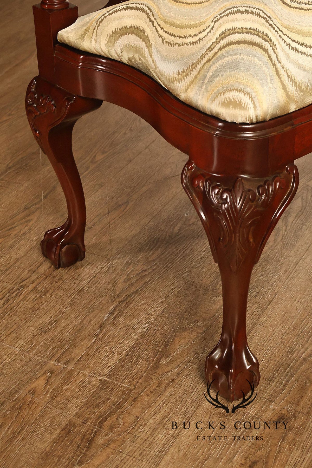 Statesville Chippendale Style Mahogany Corner Chair