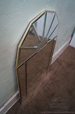 Contemporary Pair of Arch Top Beveled Mirrors