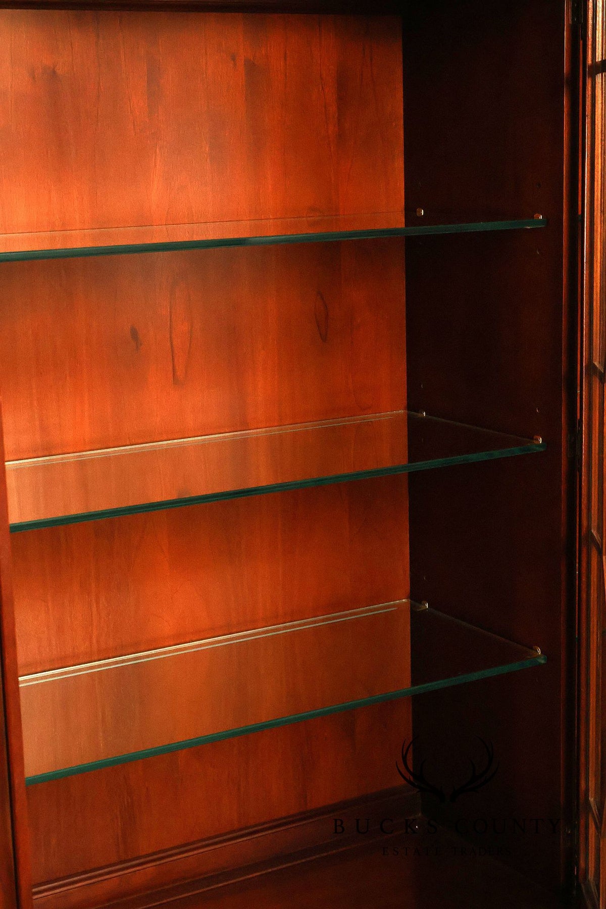 Councill Georgian Style Banded Mahogany Breakfront Bookcase