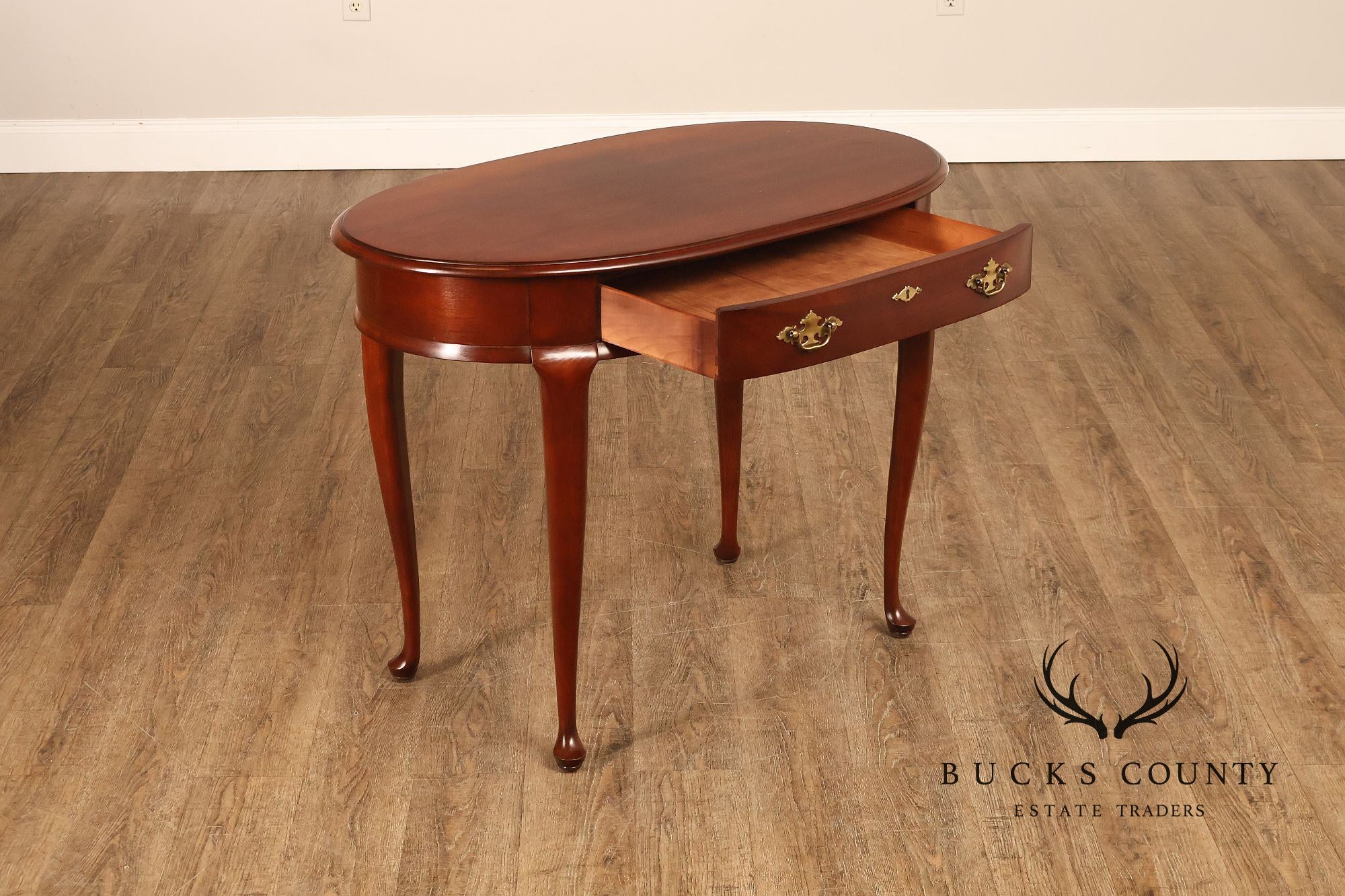 Superior Furniture Company Traditional Oval Cherry Petite Writing Desk