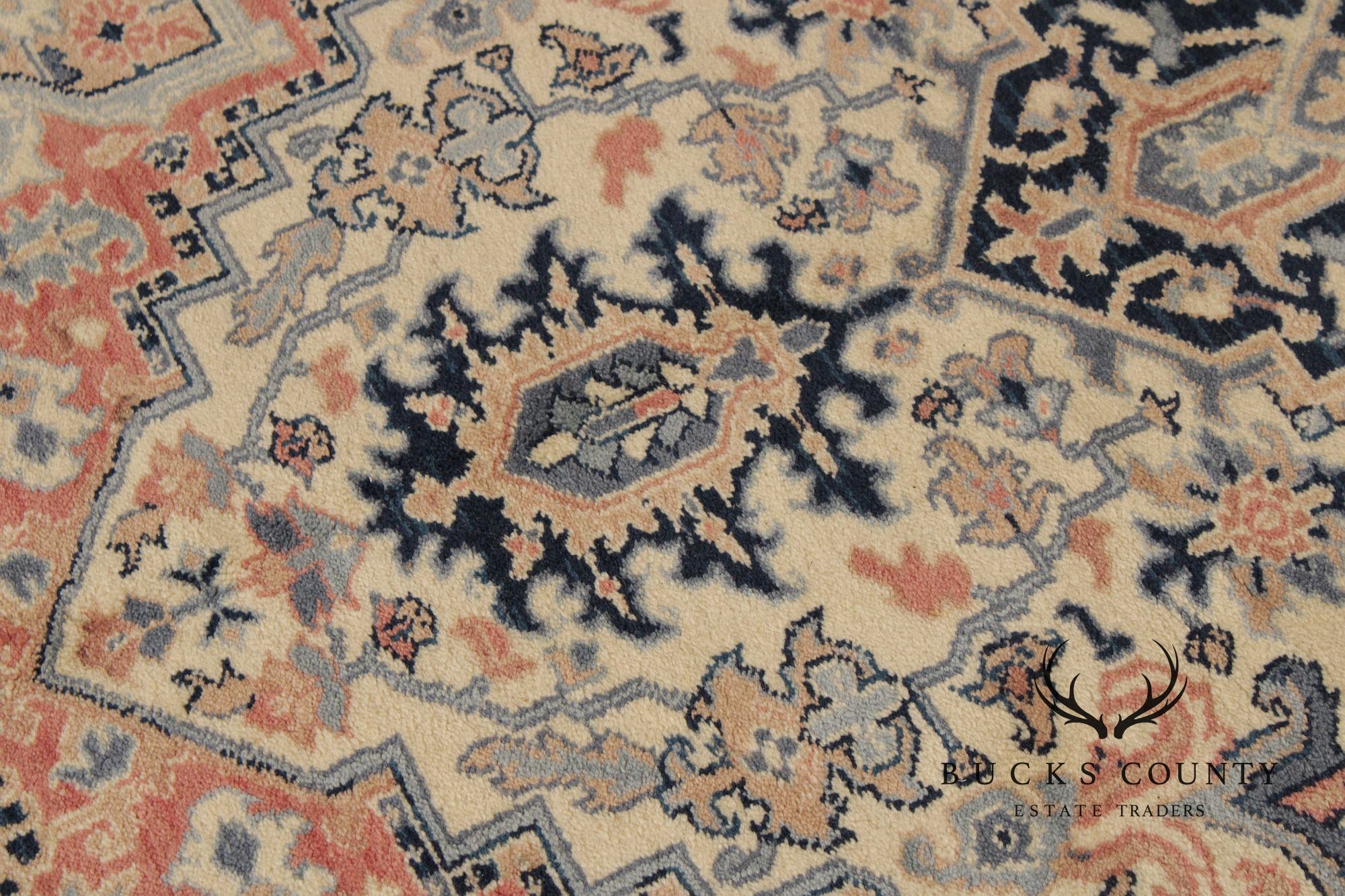 Karastan Blue Heriz Wool Area Rug 5.9 X 9