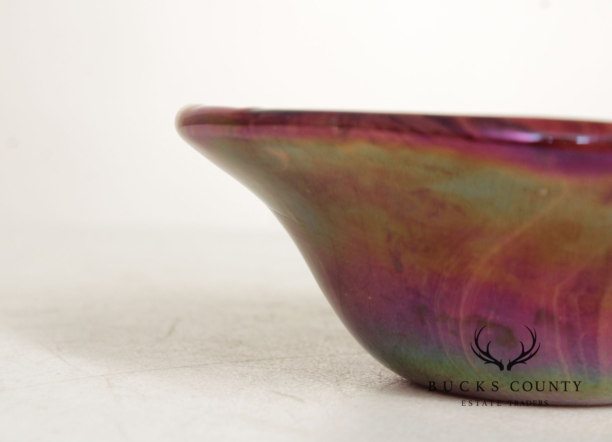 Robert Barber Iridescent Blown Glass Bowl