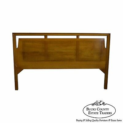 Mid Century Modern Light Walnut Danish Style Full Size Headboard