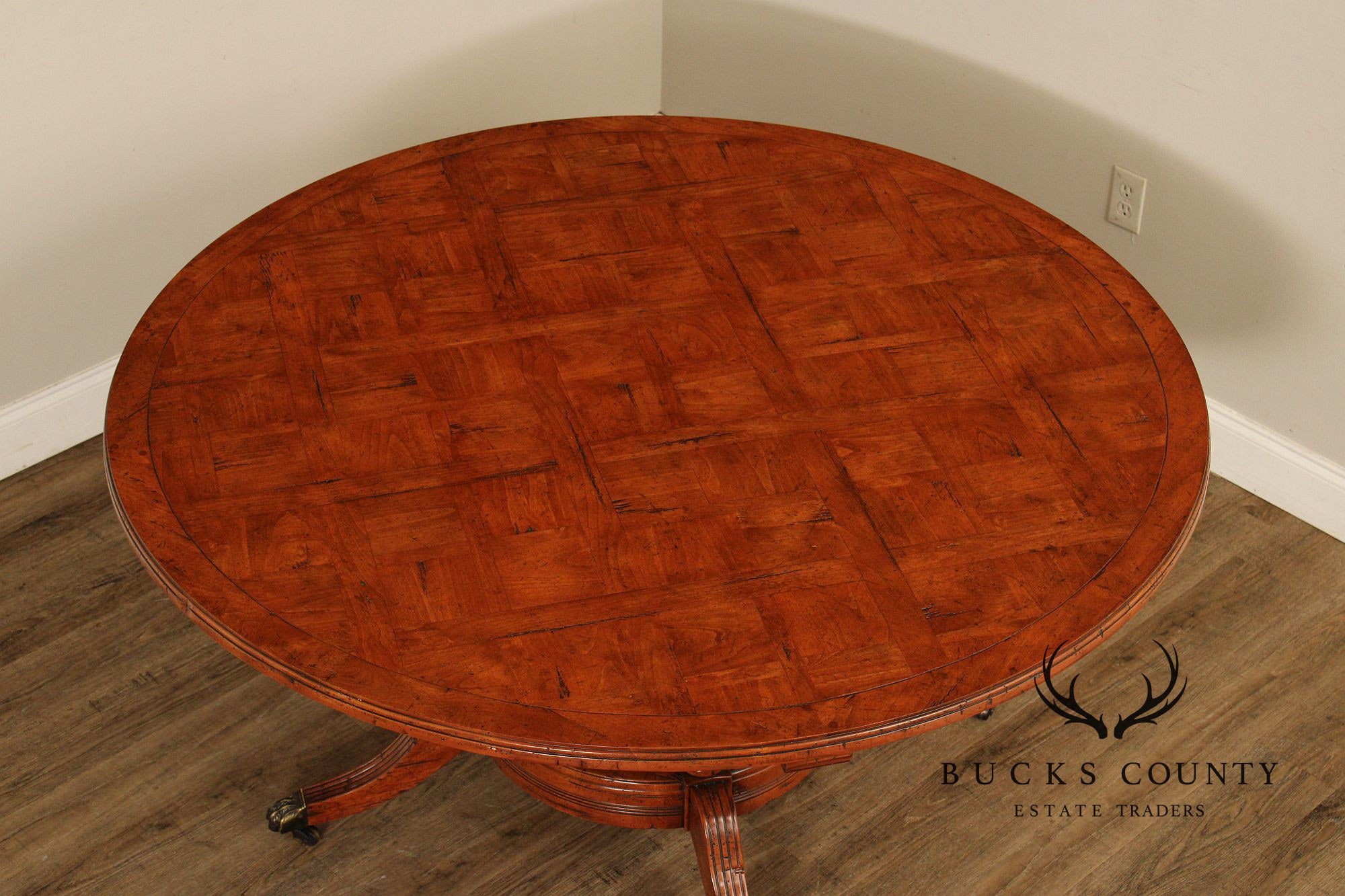 Guy Chaddock Expandable Round Pedestal Dining Table