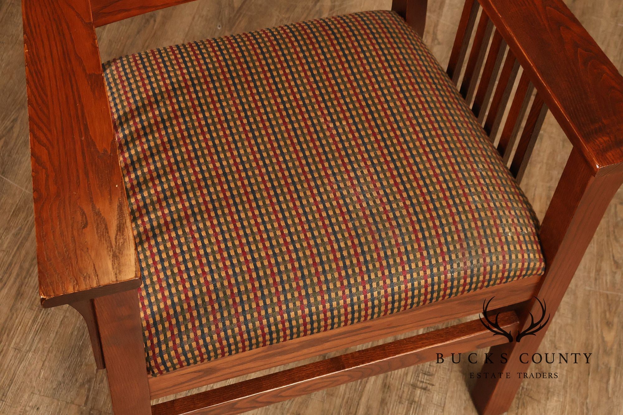 Nichols & Stone Mission Oak Style Set Of Eight Dining Chairs