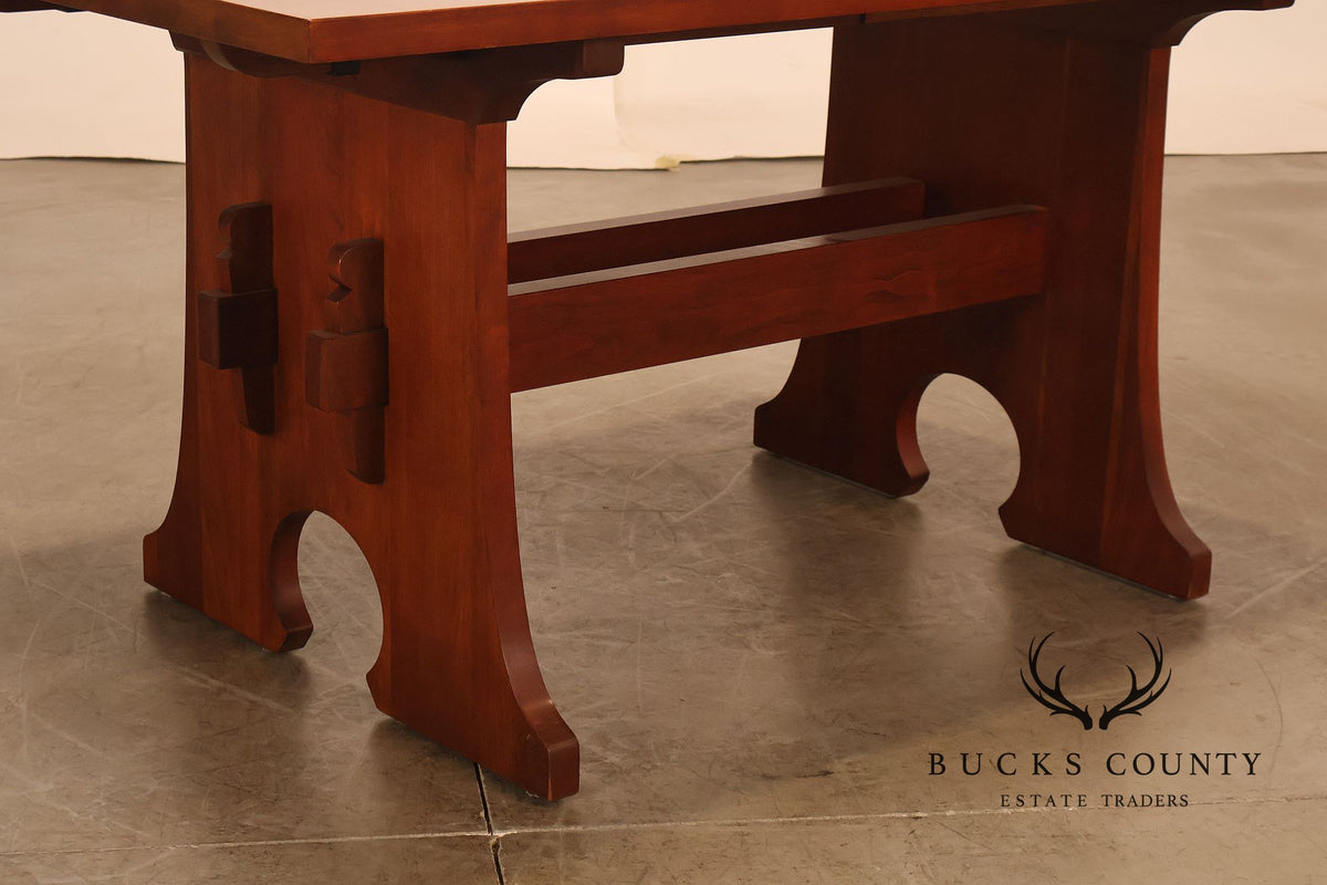 Stickley Mission Collection Cherry Trestle Extension Dining Table