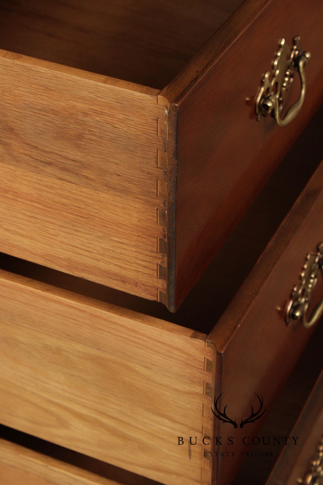 Baker Chippendale Style Mahogany Chest On Chest Highboy