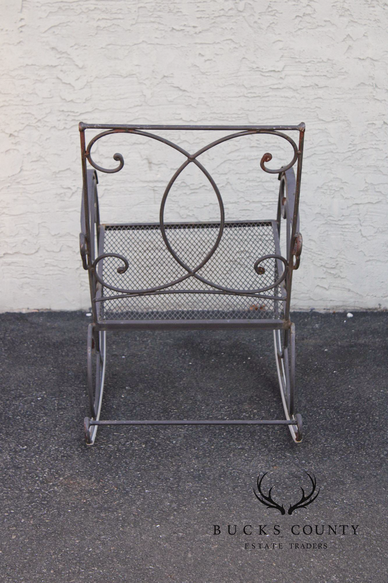 Vintage Wrought Iron Patio Rocking Chair