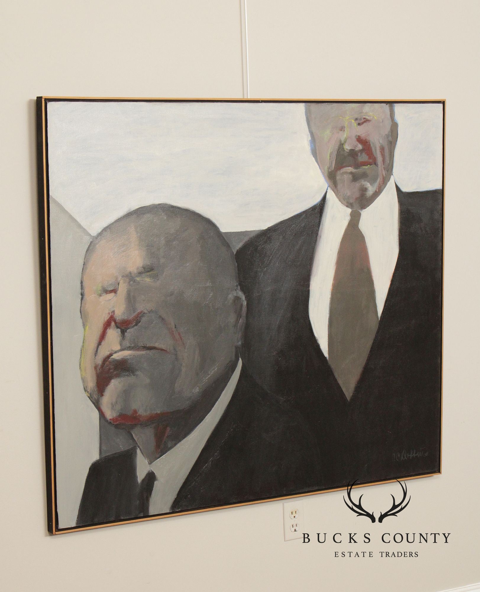 Anne Cooper Dobbins Oil Painting, 'Two Strong Men'