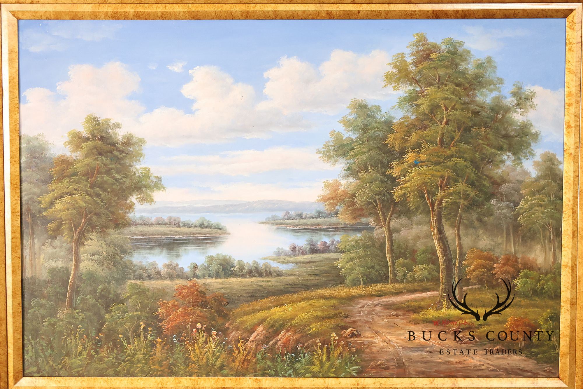 W. Hampton Landscape Painting, Lakeshore