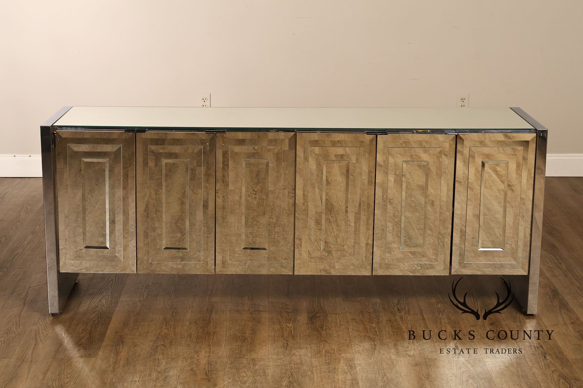 Ello Hollywood Regency Mirrored Dresser or Sideboard