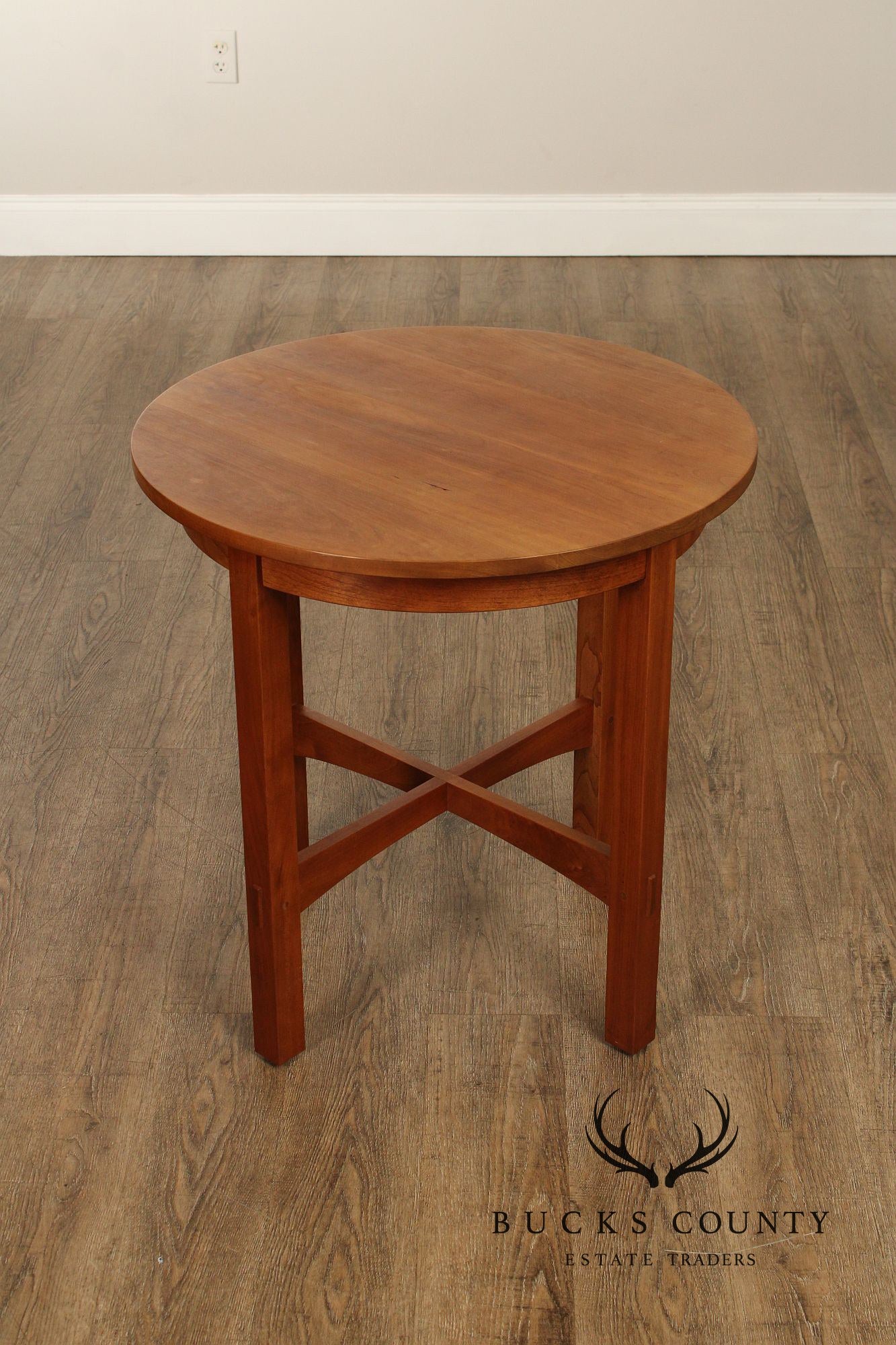 Stickley Mission Collection Cherry Round Lamp Table