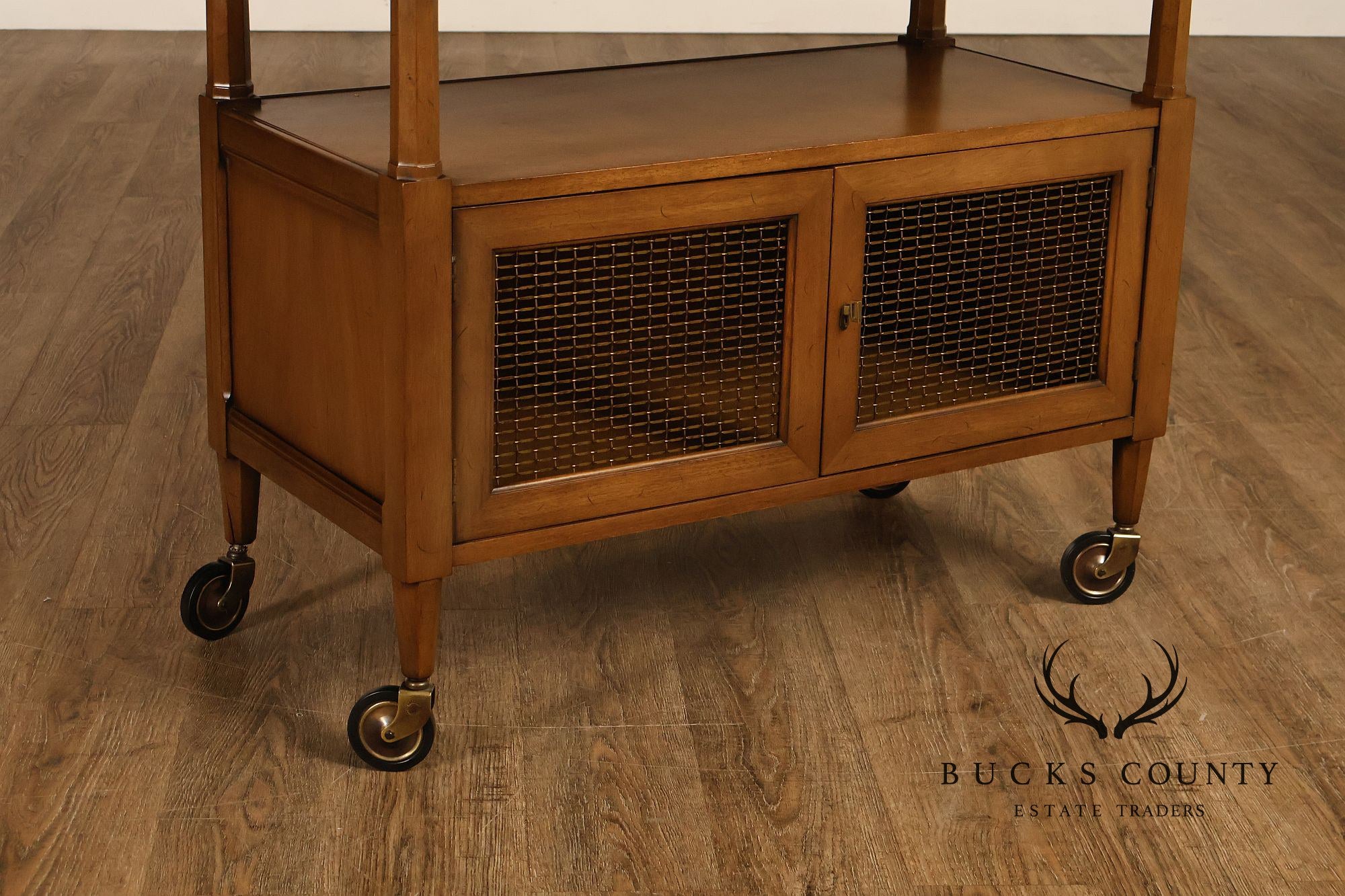 Henredon Vintage Walnut Drop Leaf Server Bar Cart