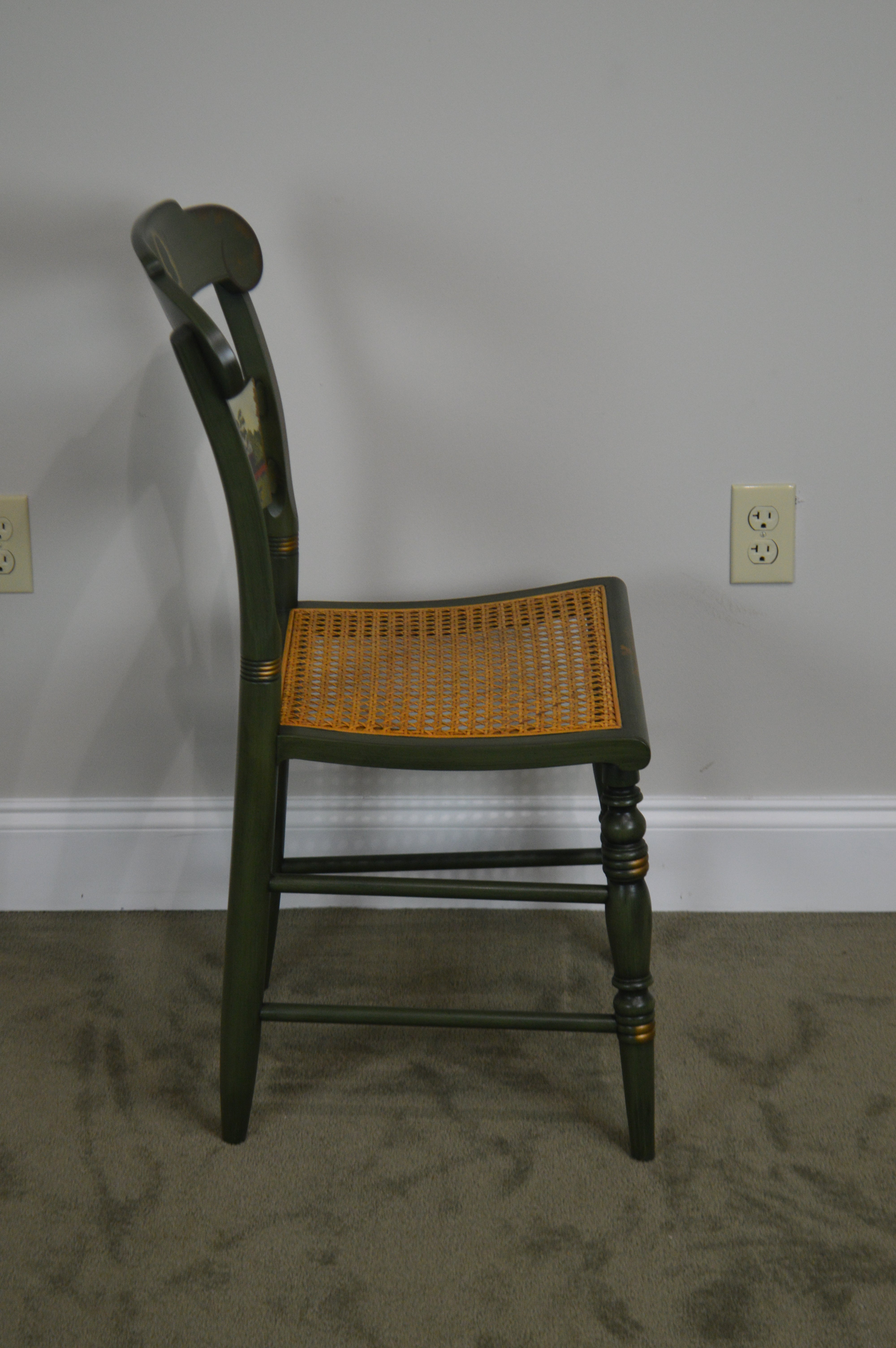 Hitchcock Thomas Jefferson Monticello Limited Edition Painted Pair Chairs (A)