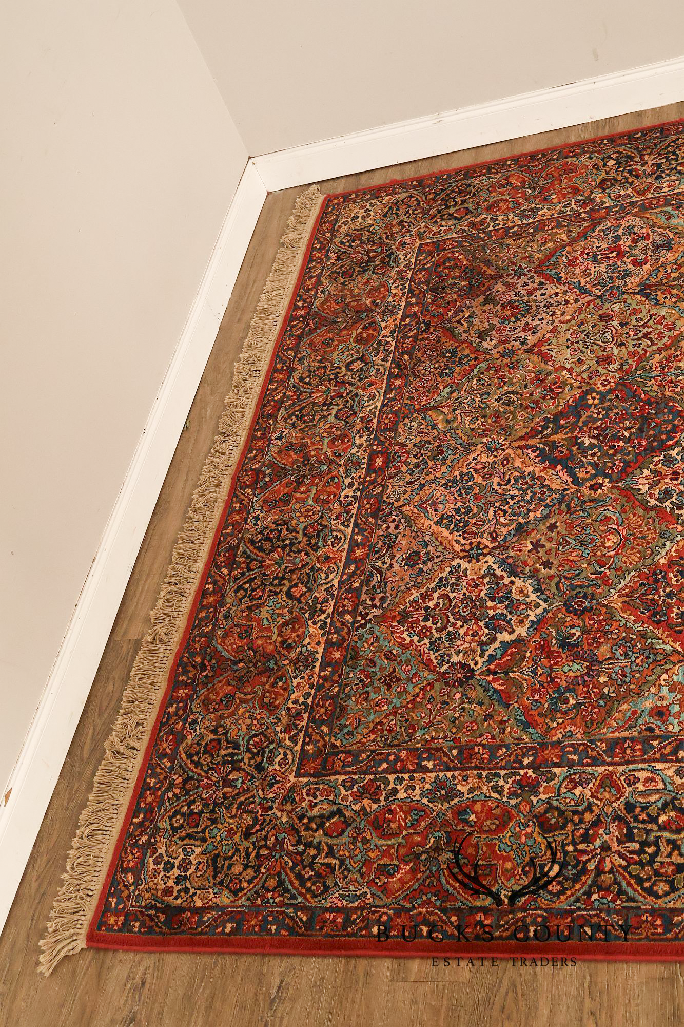 Karastan 8’ 8” X 12’ Multicolor Panel Kirman Wool Area Rug