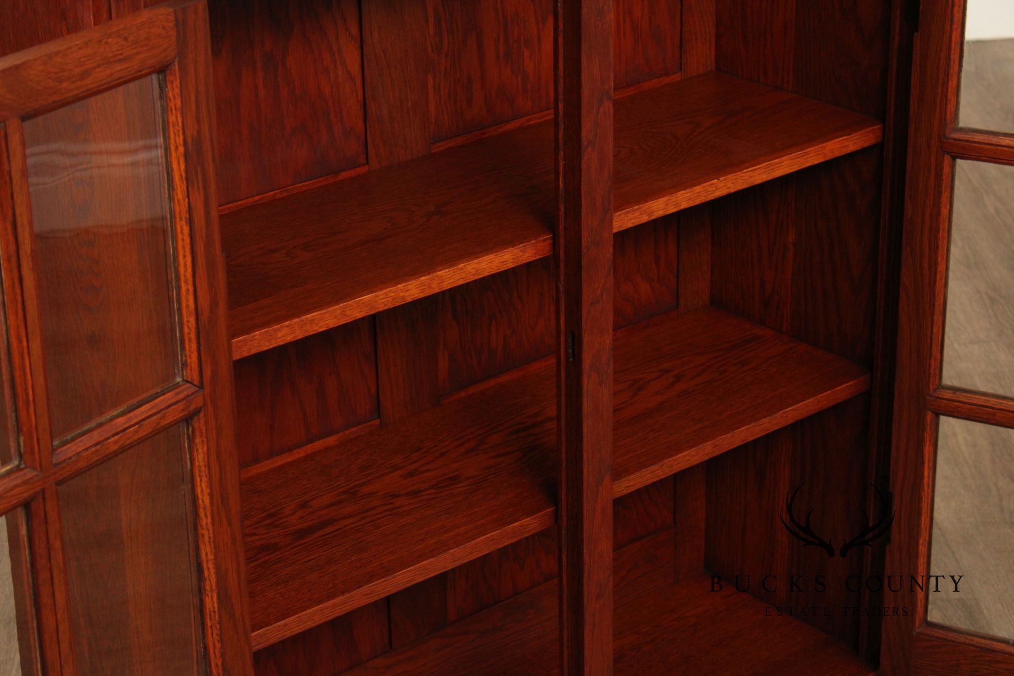 Gustav Stickley Rare Antique Mission Oak Small Two Door Bookcase