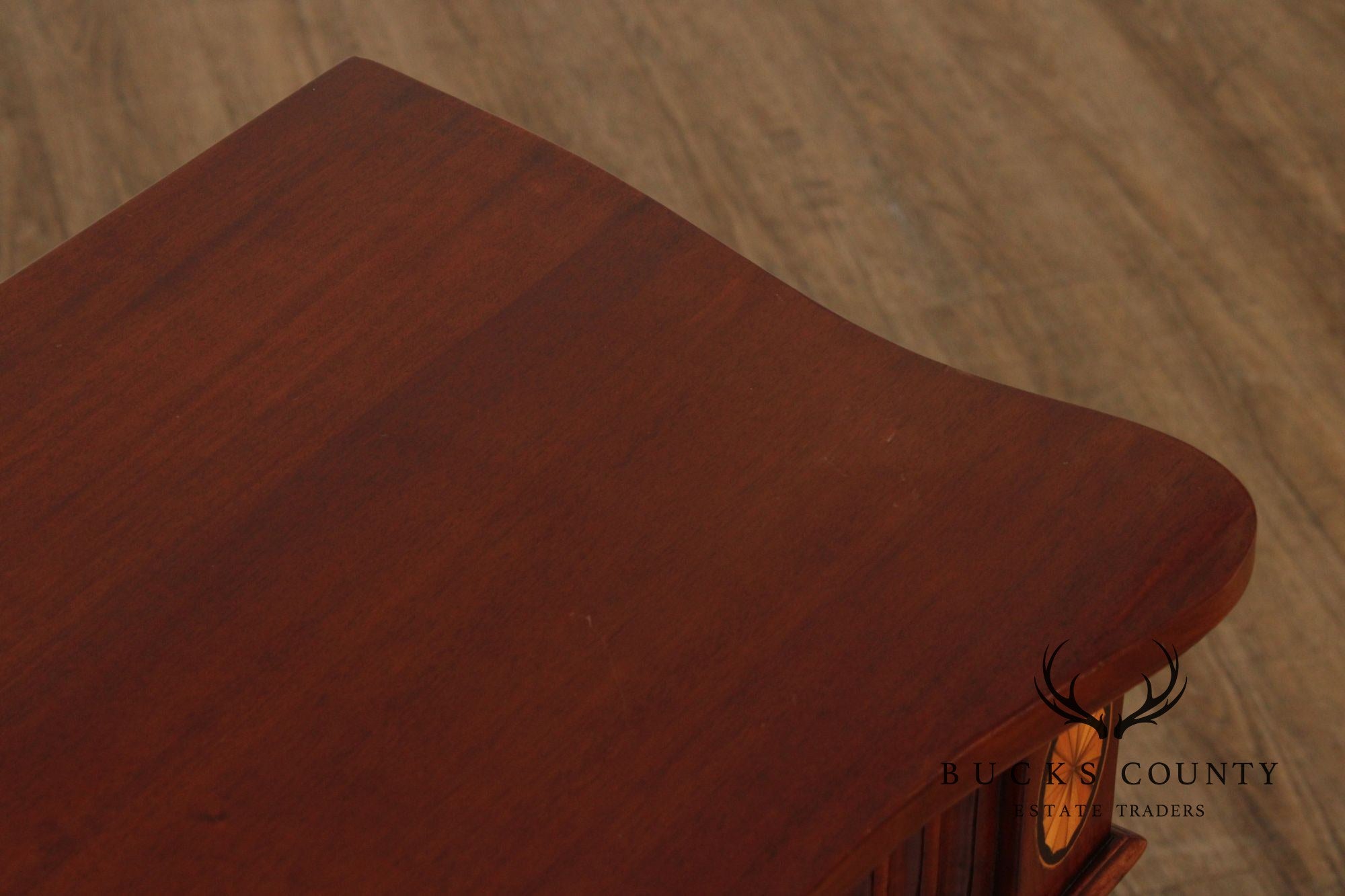 Victoria Collection Neoclassical Style Inlaid Mahogany Console Table
