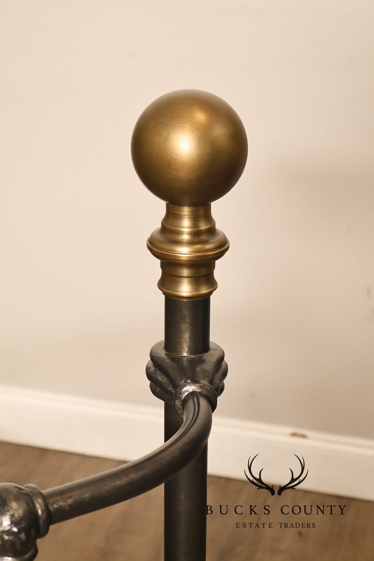 Victorian Style Traditional Wrought Iron And Brass Queen Size Bed Frame