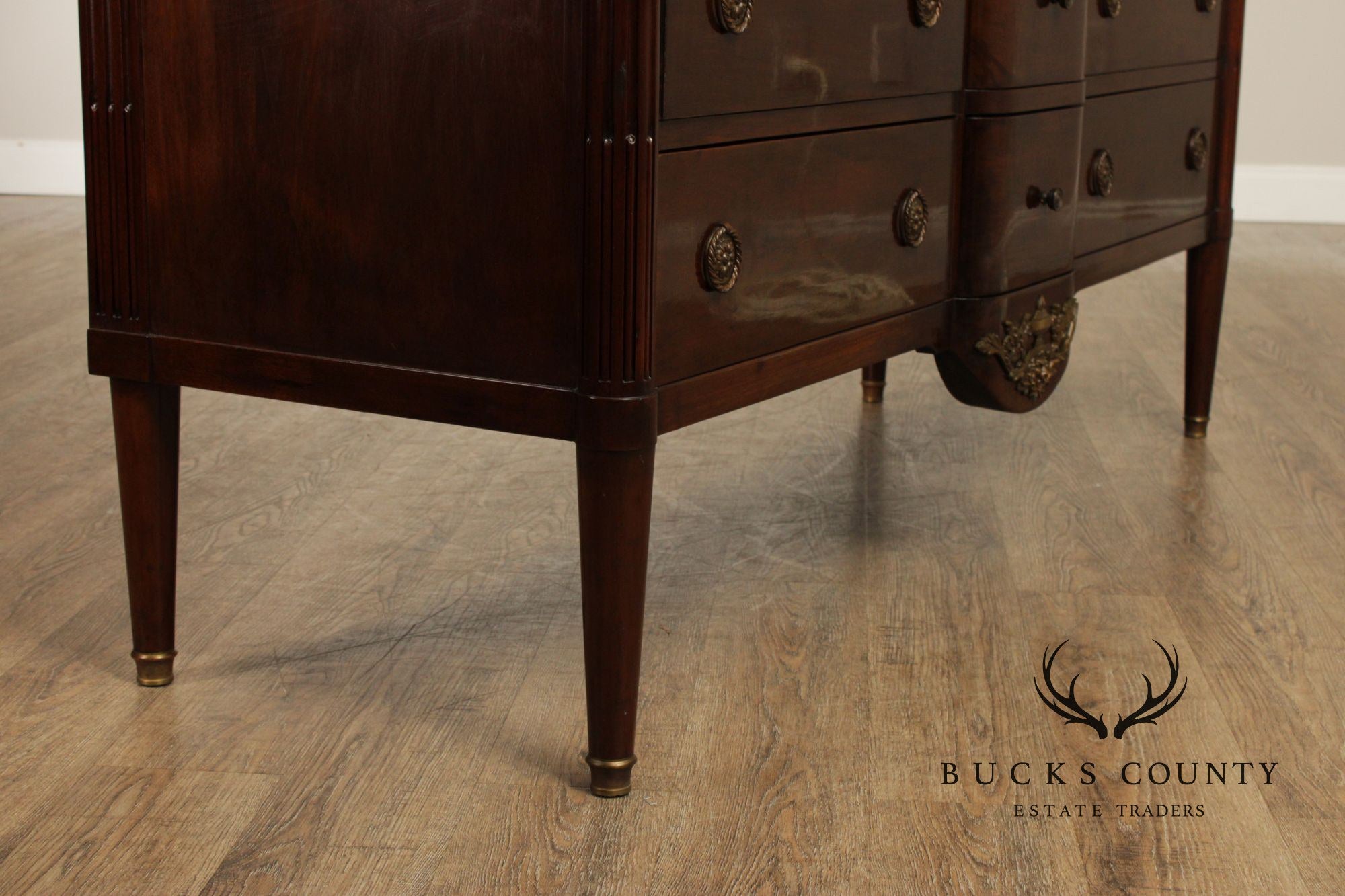 French Louis XVI Style Marble Top Chest of Drawers