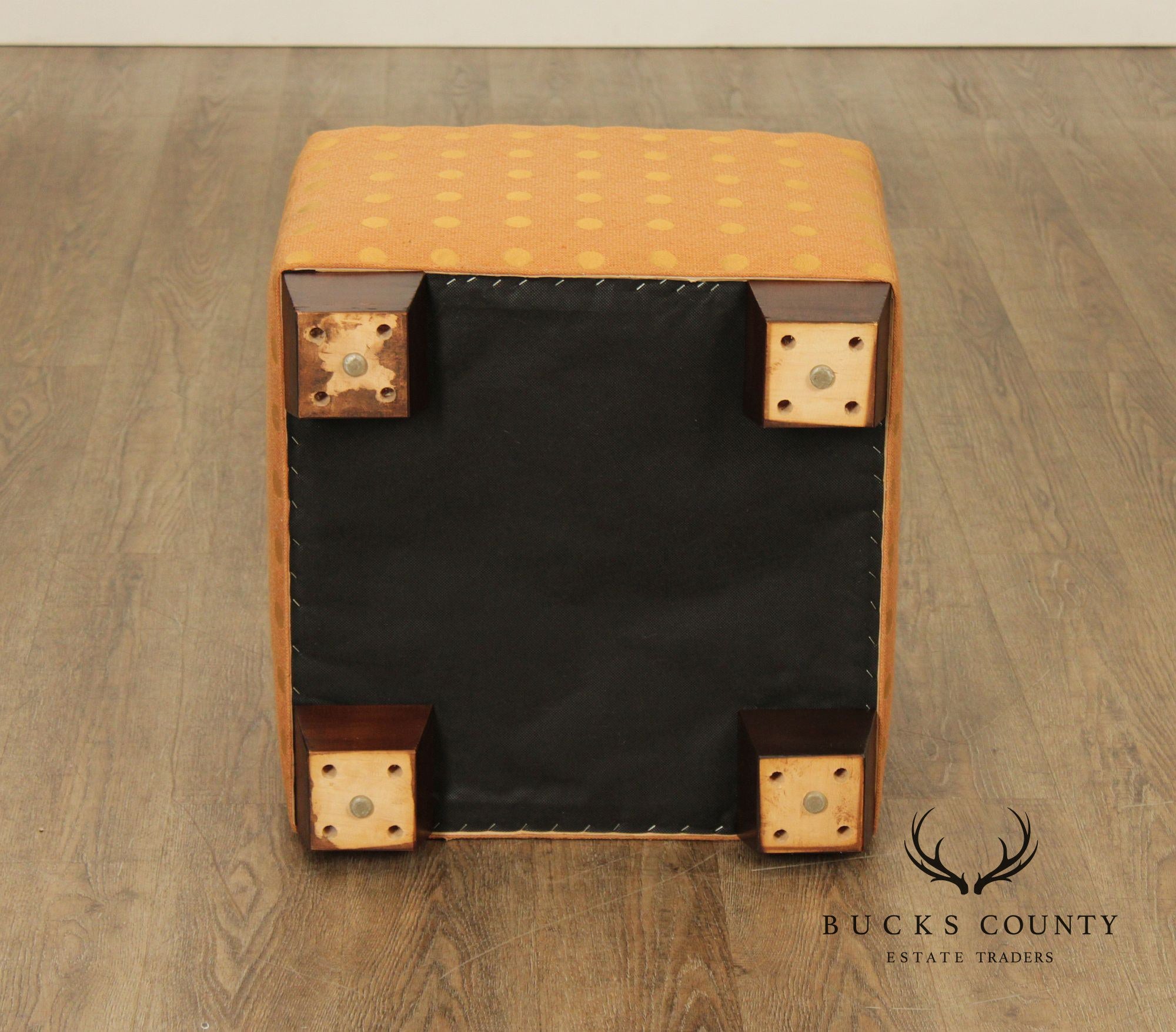 Pair of Upholstered Cube Ottomans