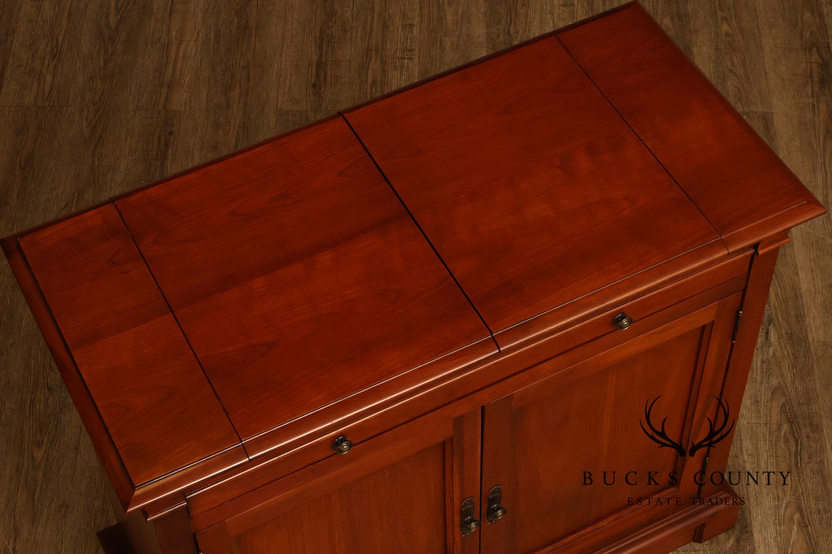 Ethan Allen 'Medallion' Cherry Flip-Top Server
