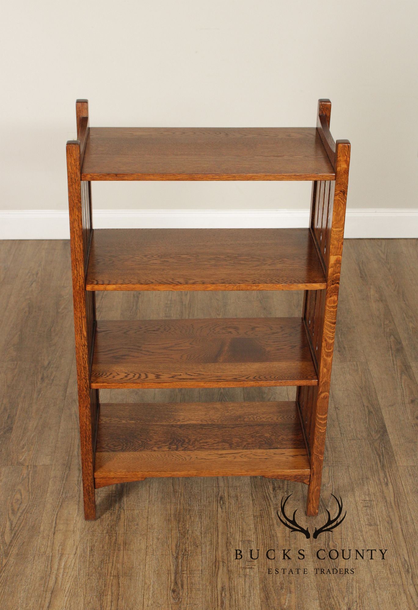 Antique Mission Oak Magazine Stand Bookcase