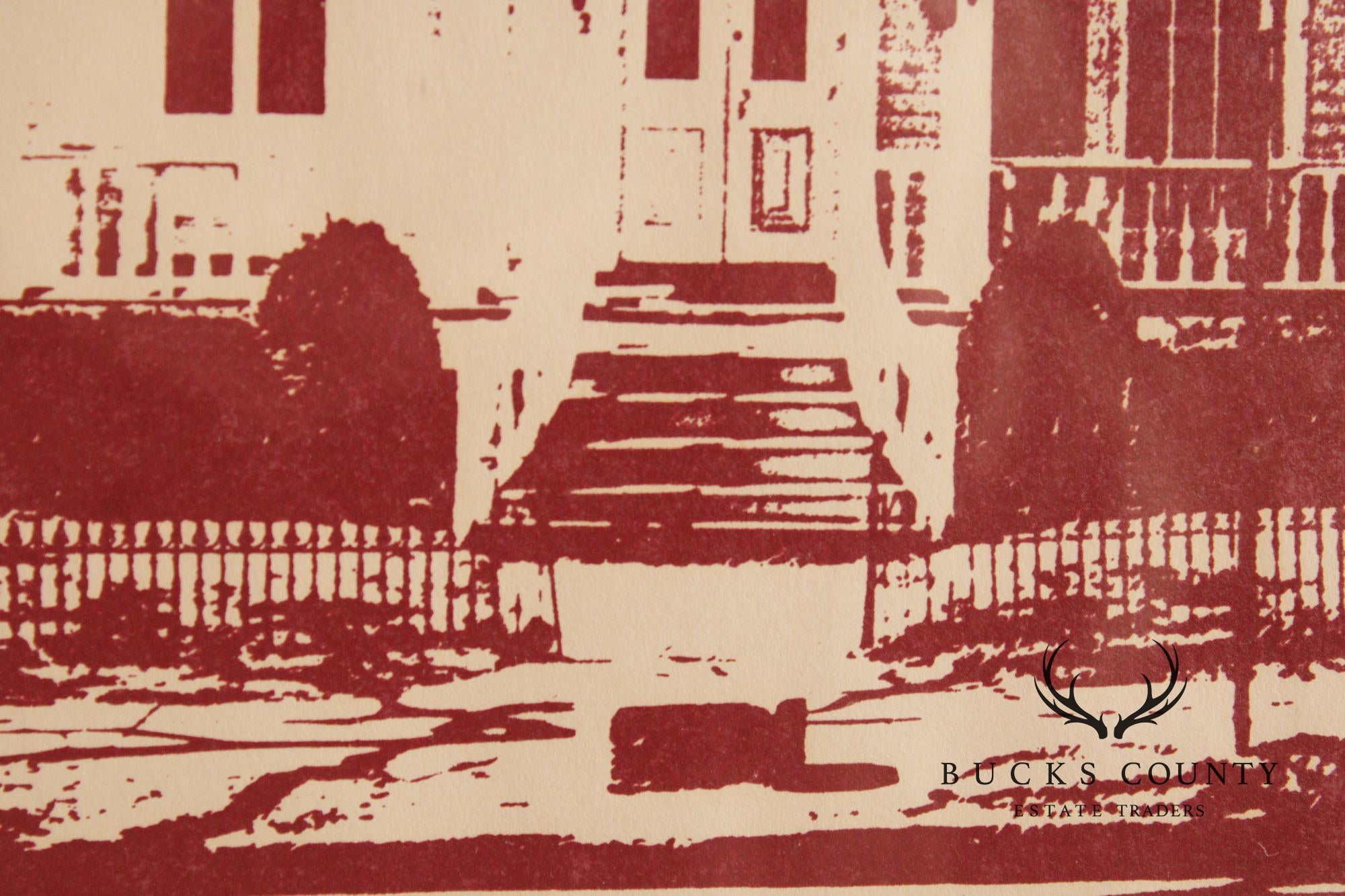 Shelley Simon Framed Linocut, Historic Cape May Douglas Gregory House