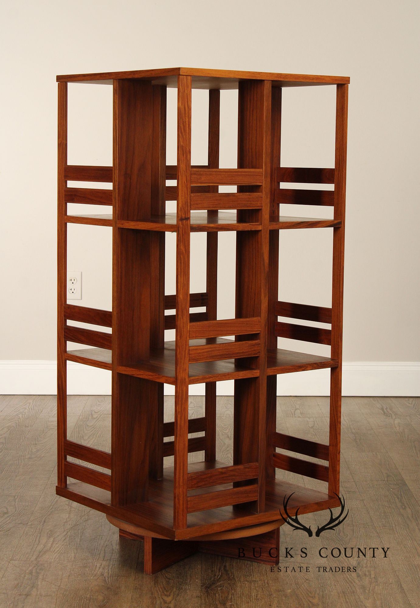 Danish Modern Teak Revolving Bookcase