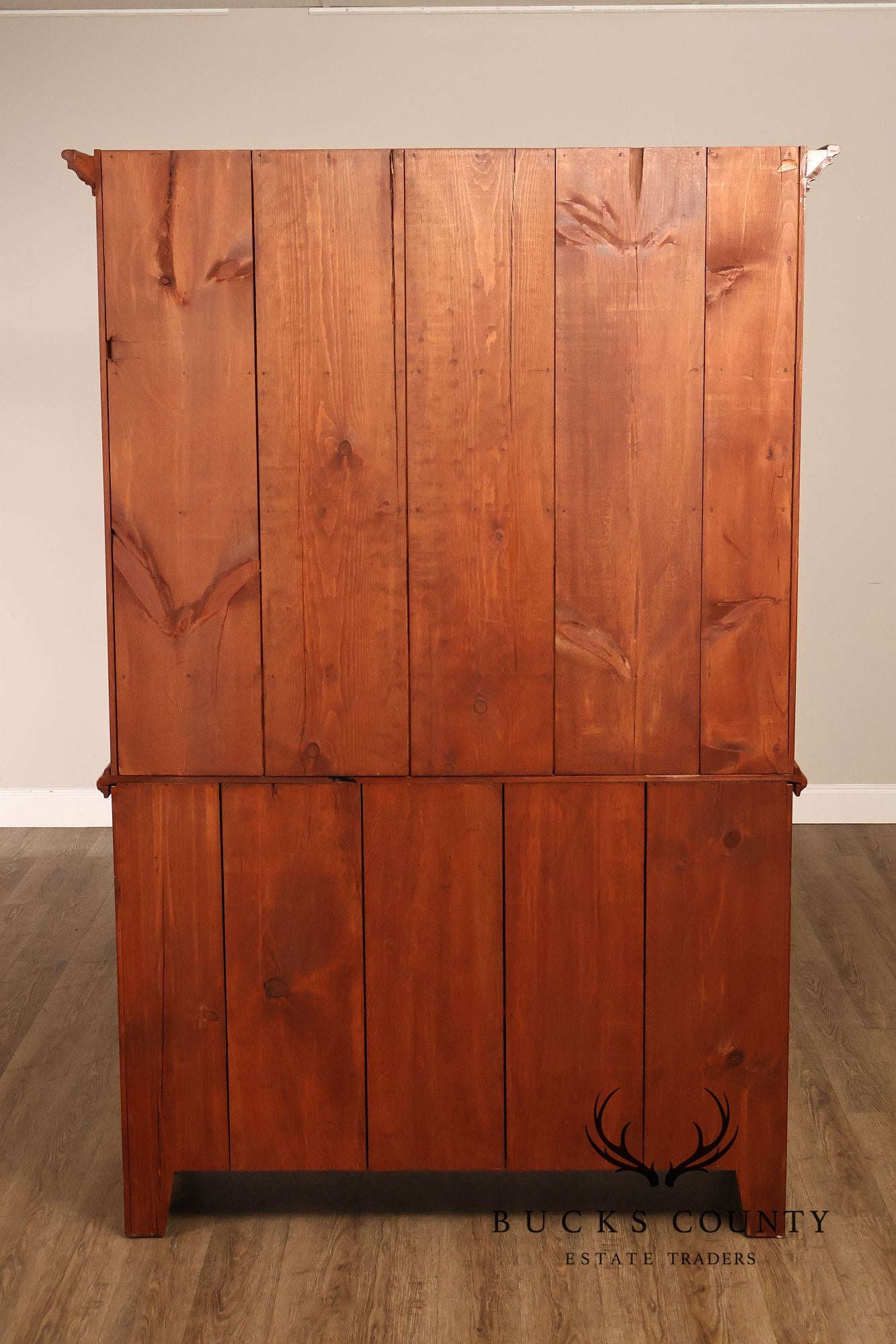 Custom Quality Farmhouse Pine Step Back Hutch