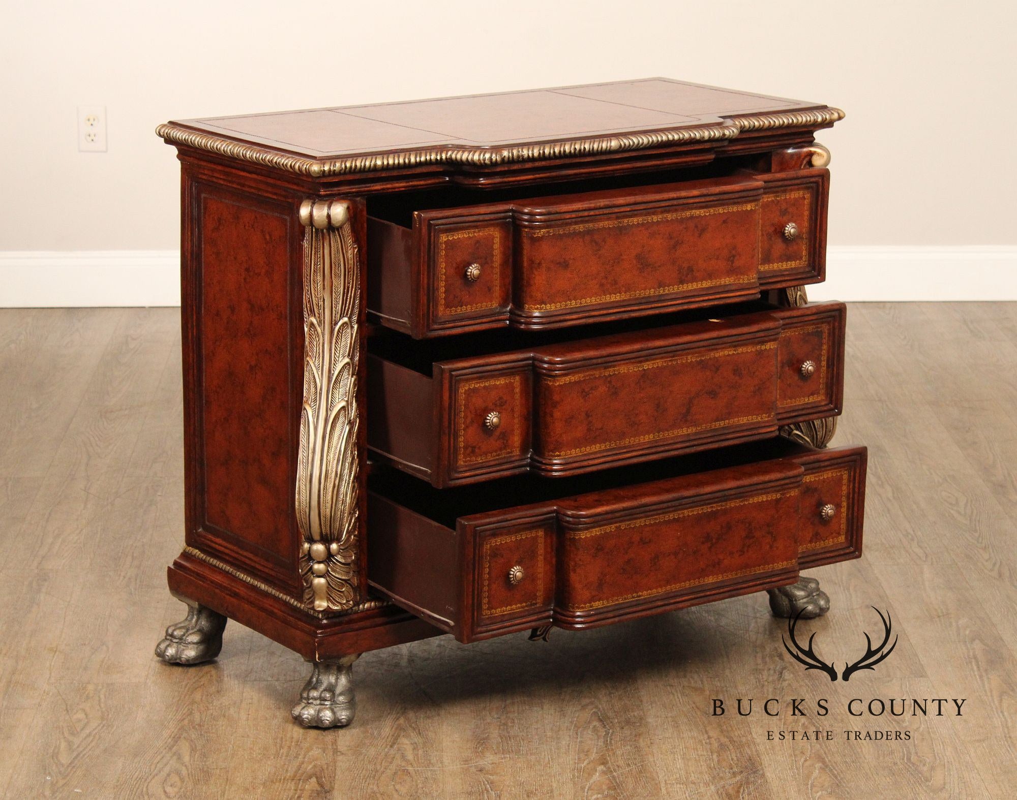 Collezione Europa Leather Wrapped Chest of Drawers