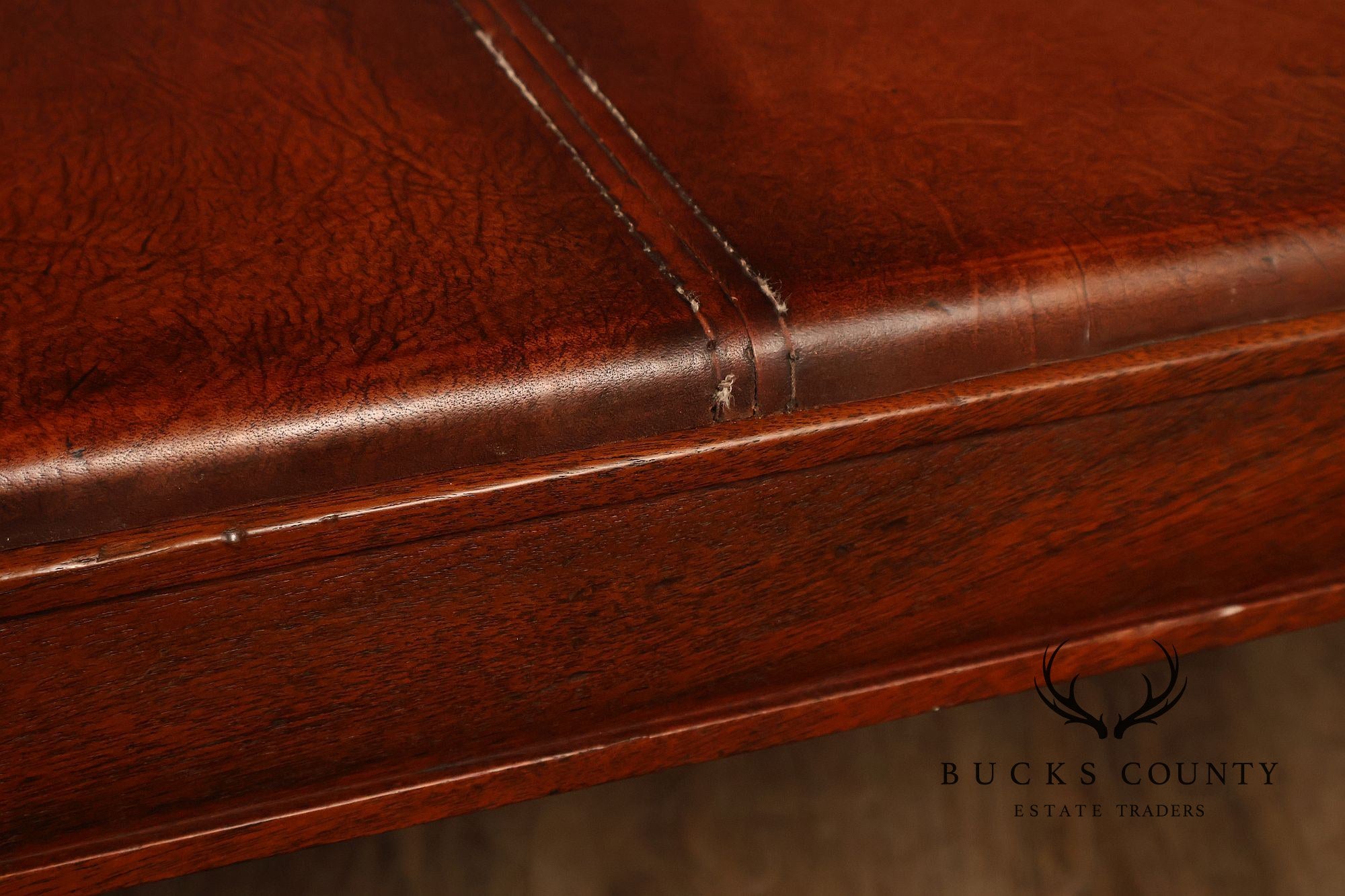 South Cone Company Traditional LeatherTop Coffee Table On Casters