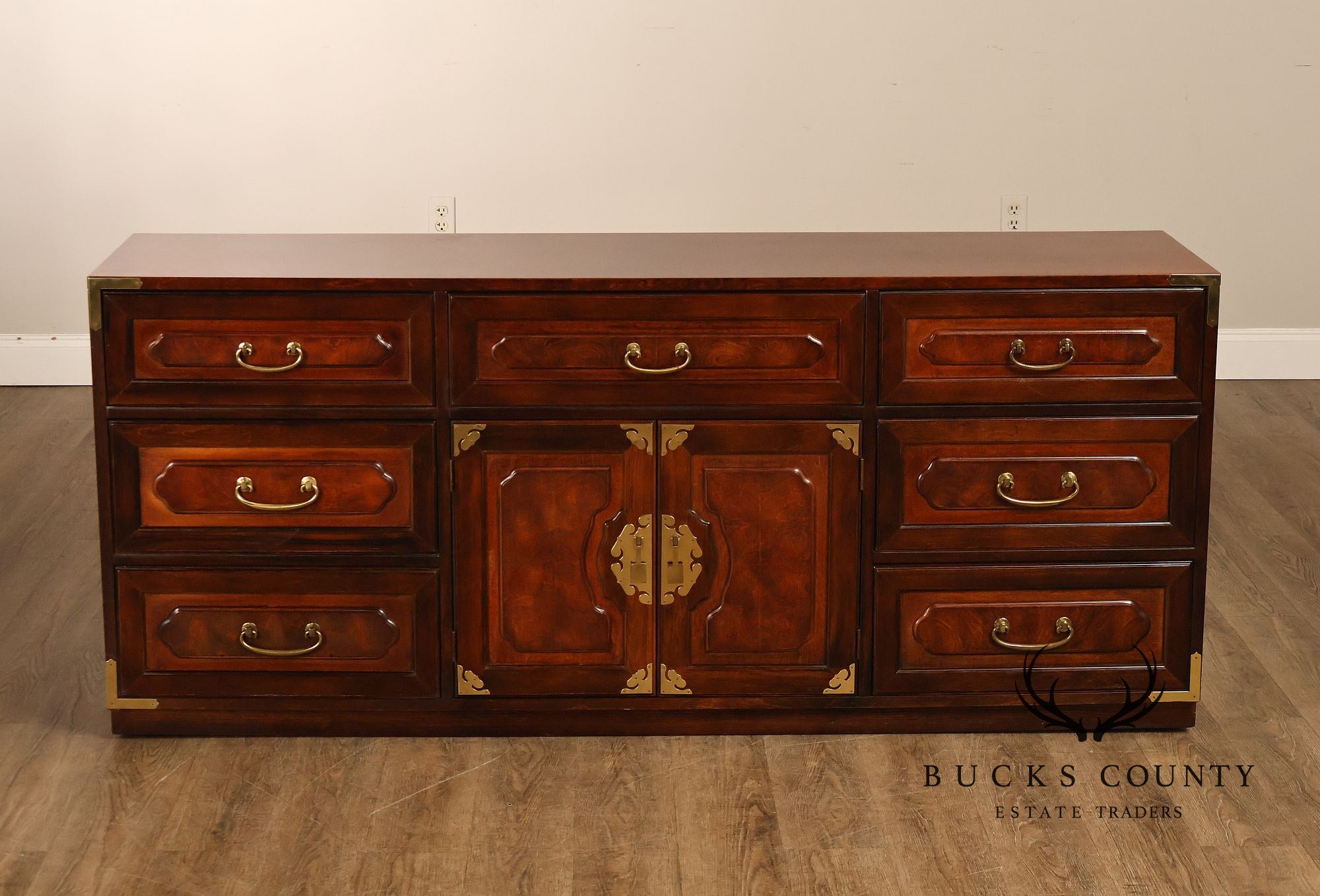 Bernhardt Vintage Campaign Style Door Chest