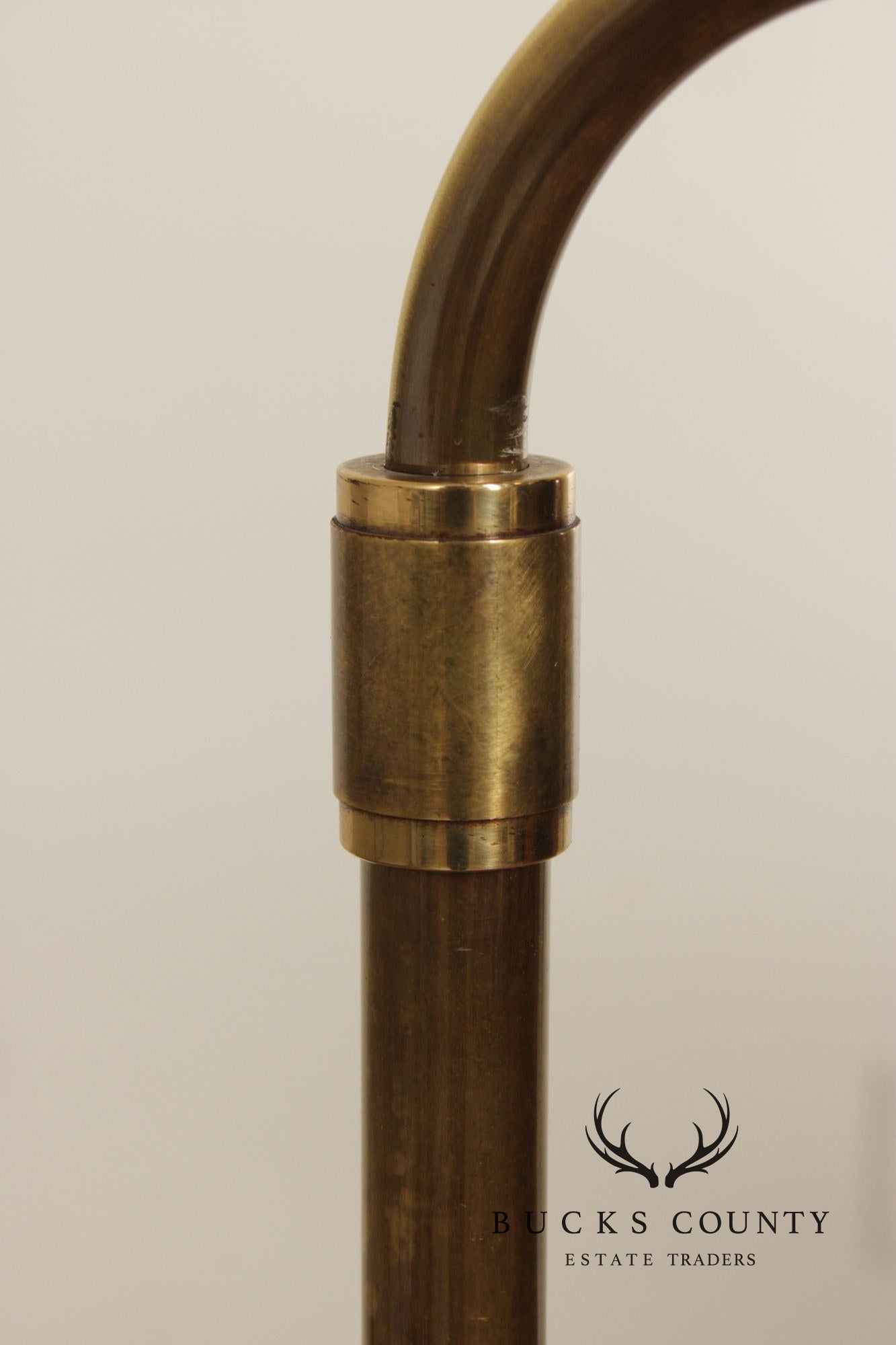 Leviton Mid-Century Modern Style Brass Adjustable Floor Lamp