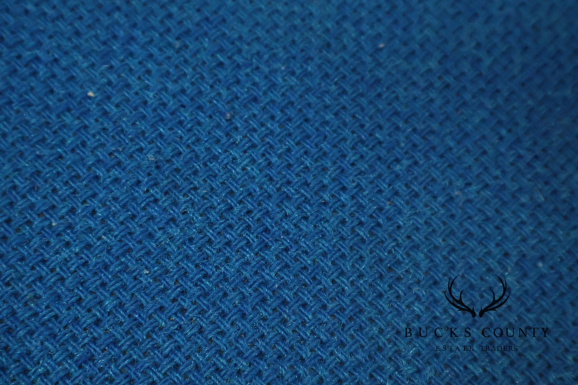 Vintage Schnadig Mid Century Modern Blue Upholstered Tufted Lounge Chair