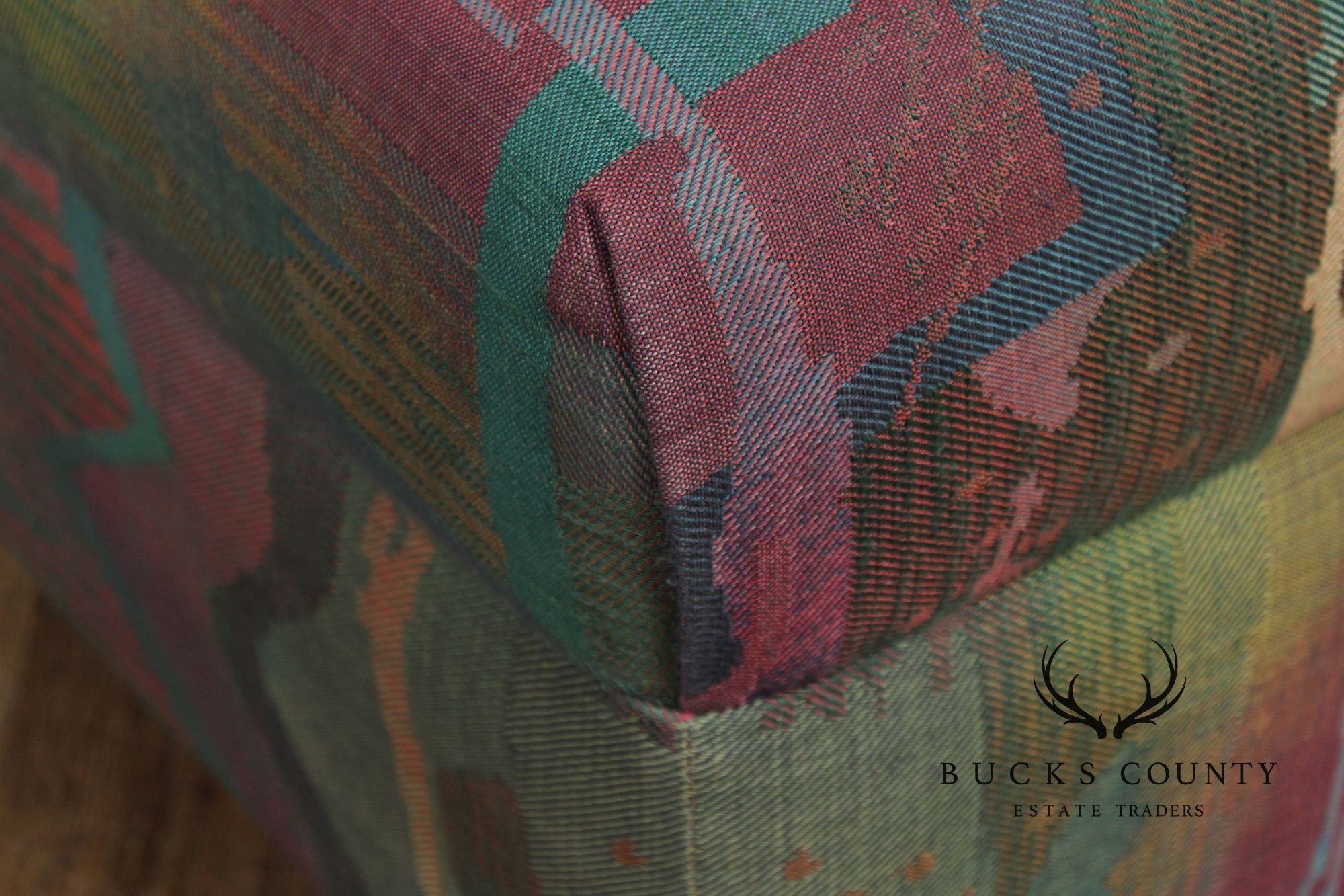 Sherrill Furniture Post Modern Pair of Rolling Ottomans