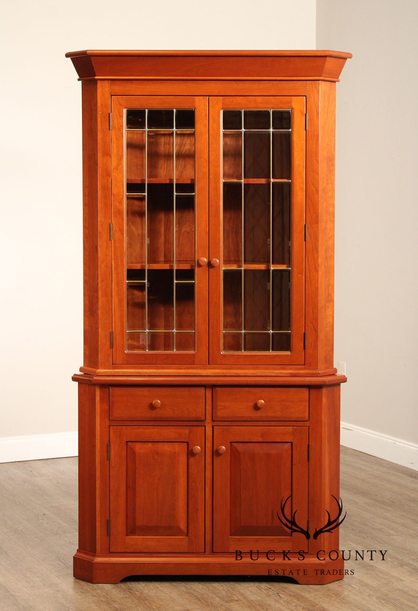 Hunt Country Furniture Cherry Corner Cabinet