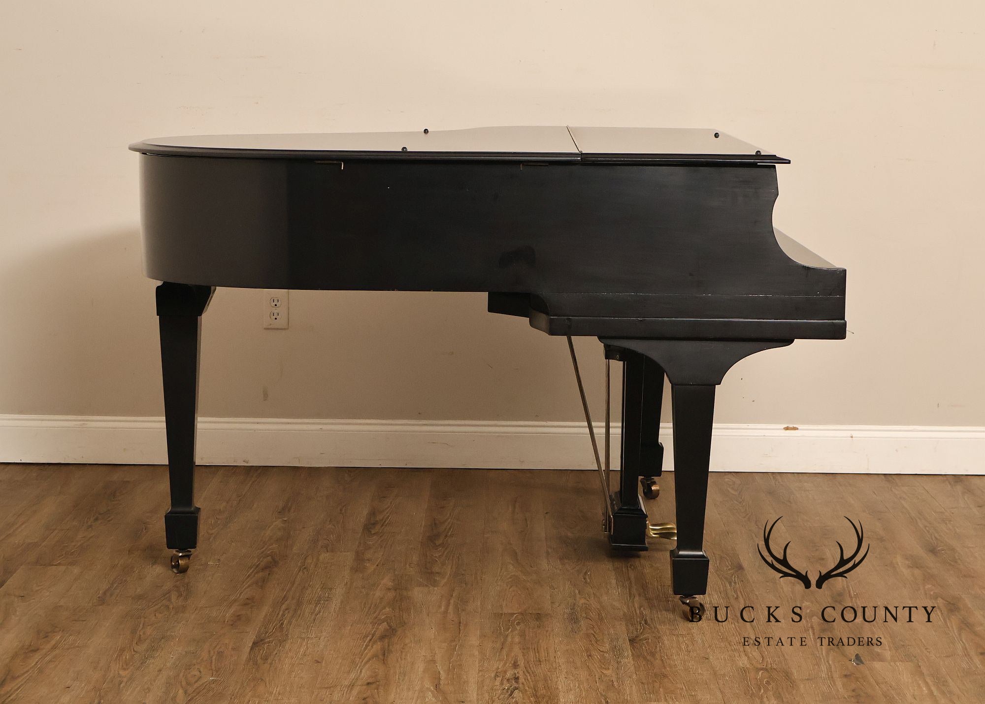 Kurtzman Ebonized Grand Piano And Duet Bench
